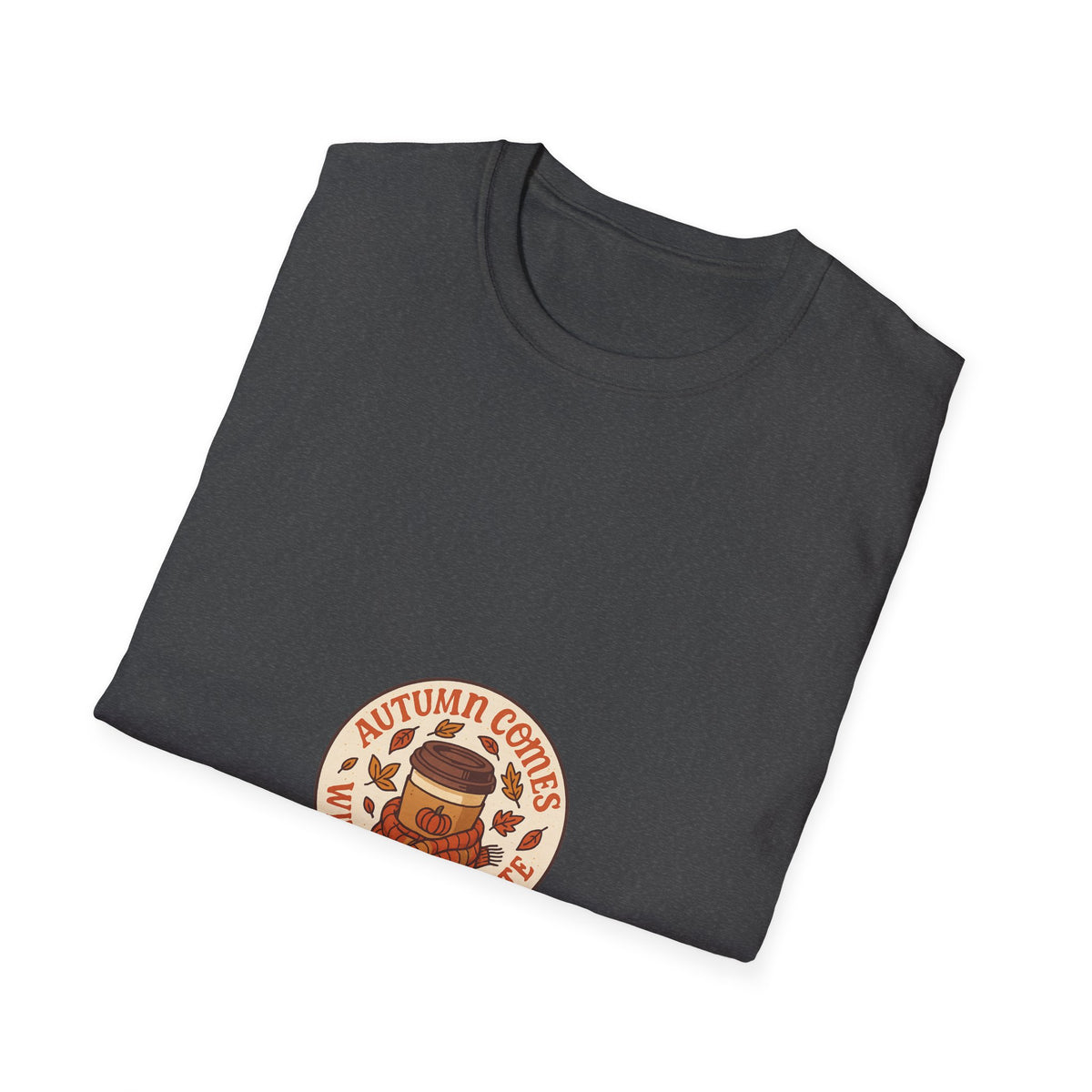 Coffee & Pumpkin Patch T-Shirt — "Autumn Coffee: Pumpkin Spice" Fall Cafe Shirt - Trending Now - October 2026