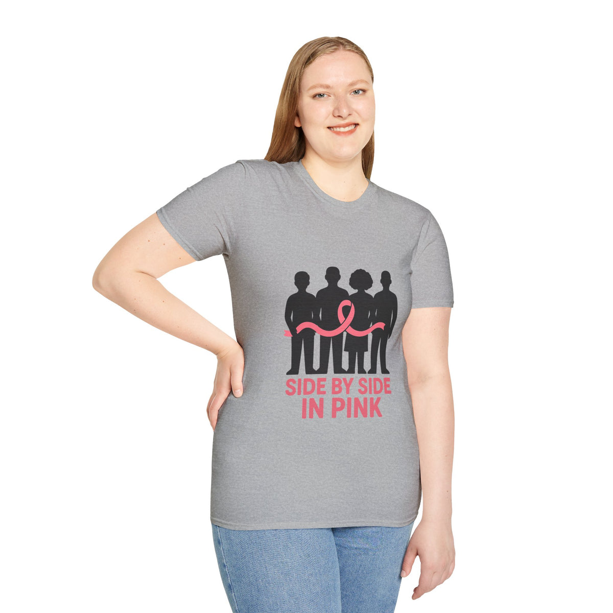 Side by Side in Pink Breast Cancer Awareness T-Shirt - Trending Now - October 2026