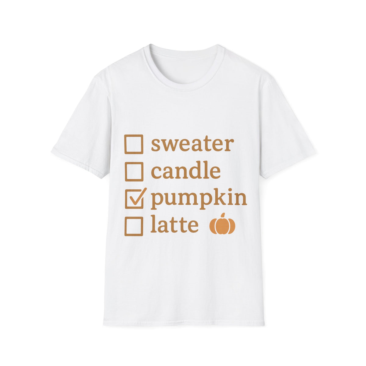 Cozy Autumn Checklist Minimalist Tee - Cute Fall Routine Graphic T-Shirt - Trending Now - September 2026