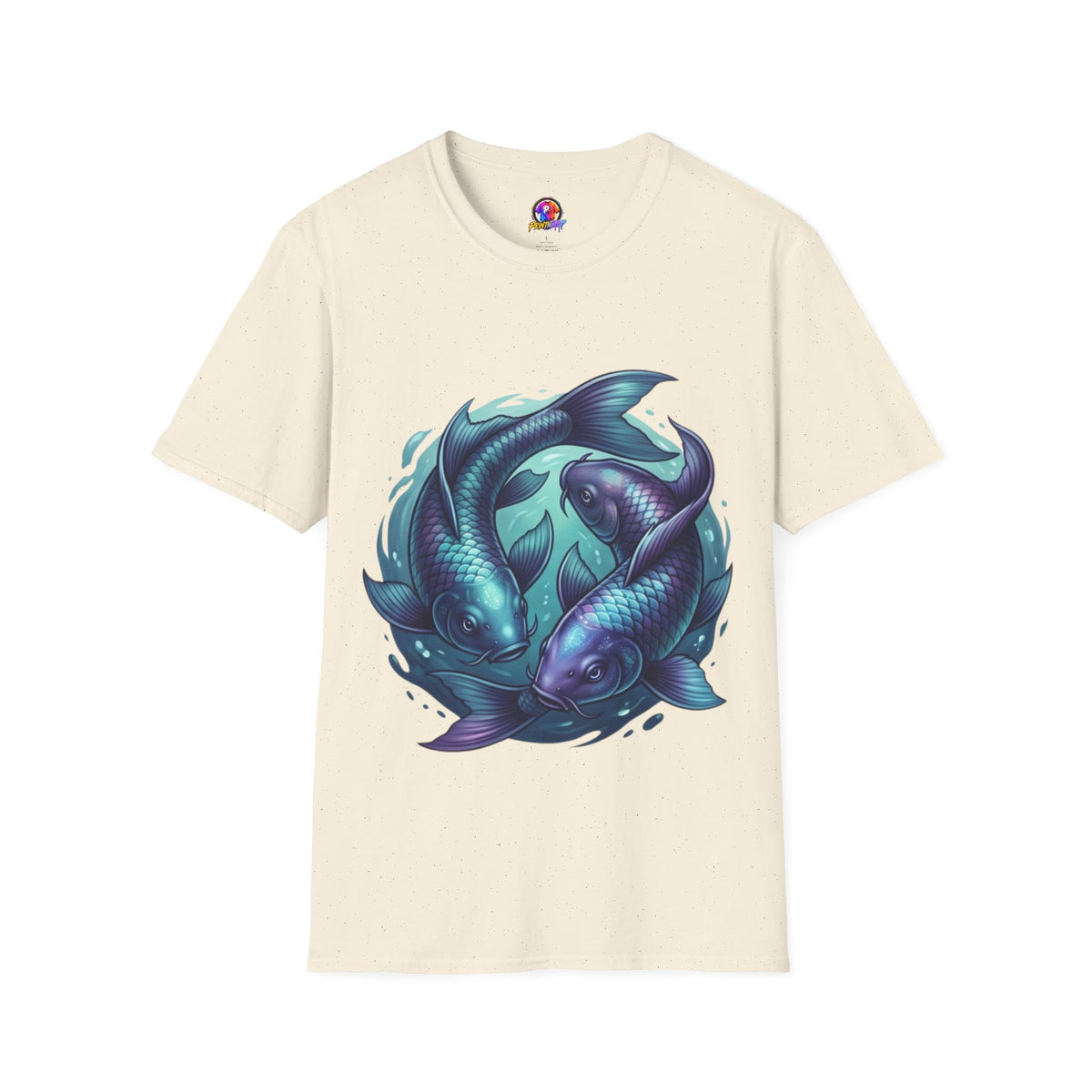 Koi Fish Circle T-Shirt — Artistic Yin Yang Aquatic Tee