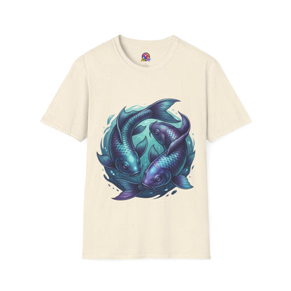 Koi Fish Circle T-Shirt — Artistic Yin Yang Aquatic Tee