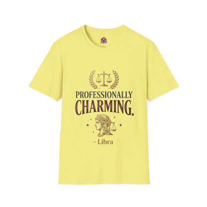 Professionally Charming Libra T-Shirt — Zodiac Scales Astrology Tee