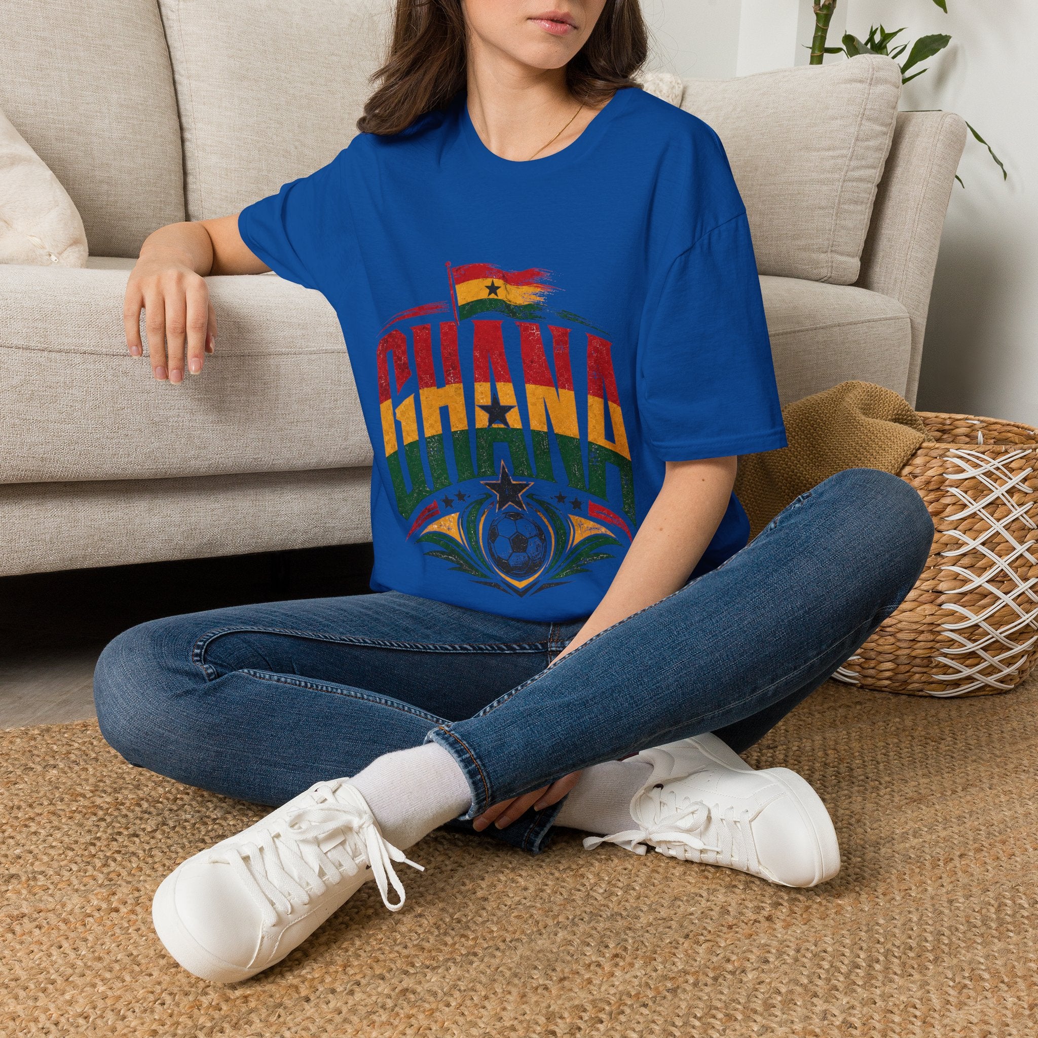 Ghana Flag Soccer T-Shirt — Retro Ghana Pride Football Tee