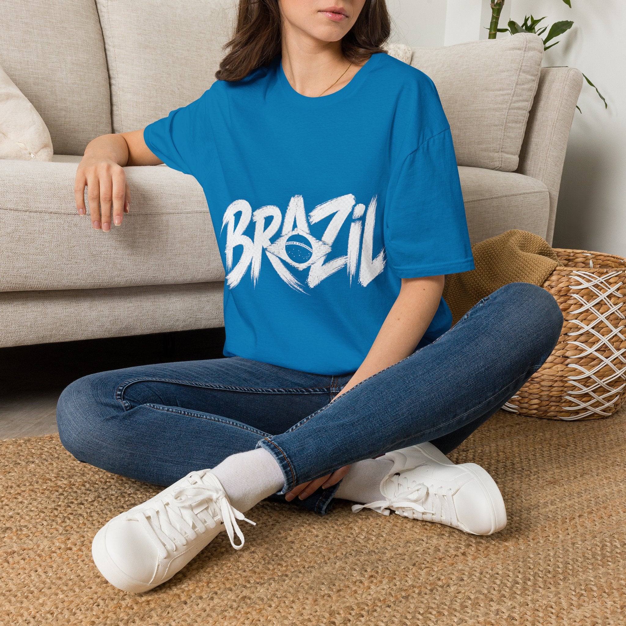 Brazil Minimal Marble Waves T-Shirt