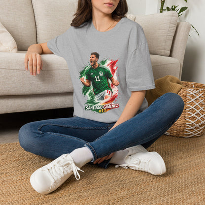 Mexico Soccer Jersey T-Shirt — Santiago Giménez Mexico #11 Fan Tee