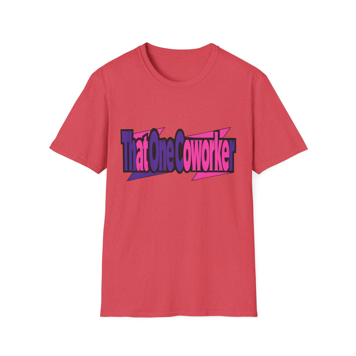 T-Shirt — Retro Pink & Purple 'That One Coworker' Graphic Tee - Trending Now - August 2026