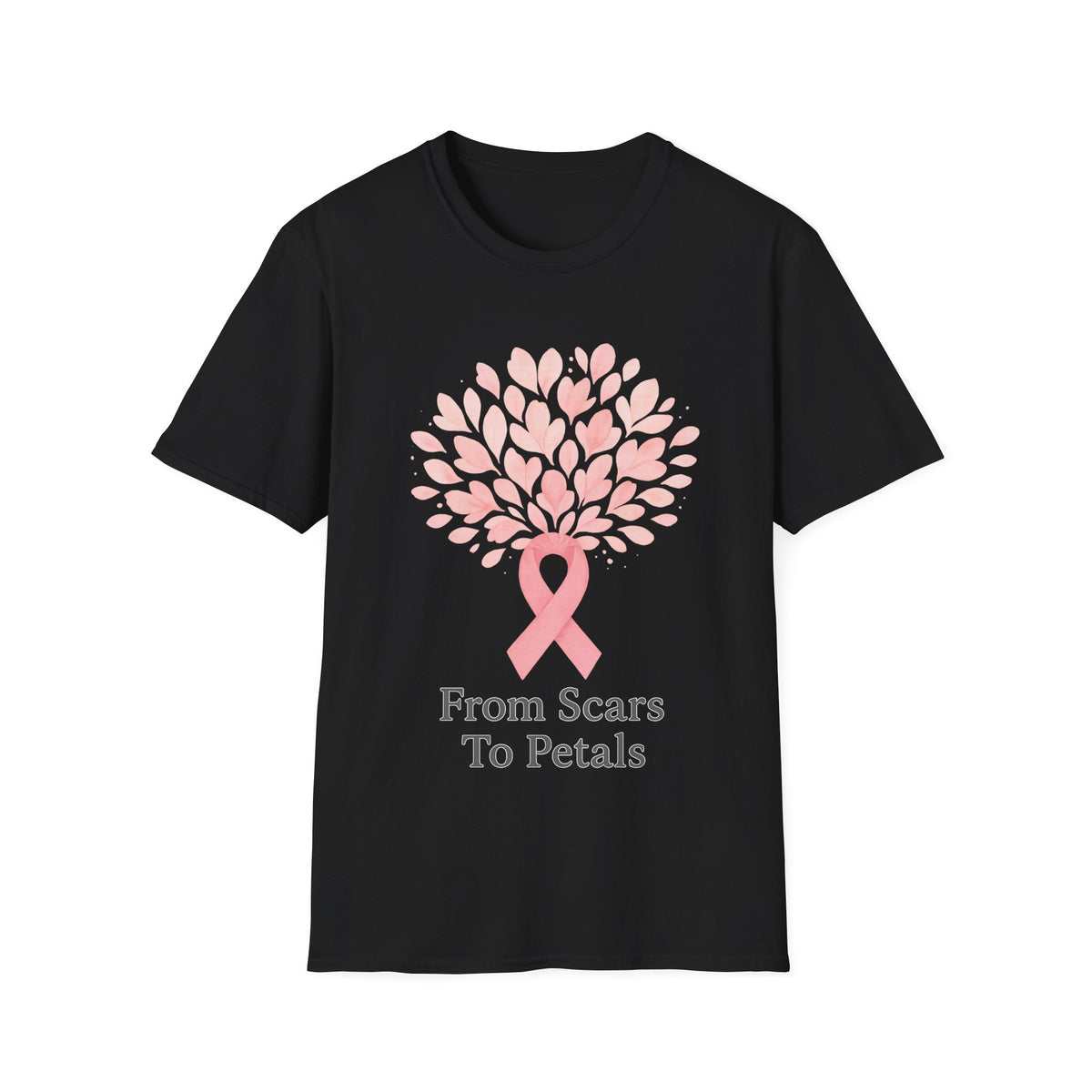 From Scars To Petals Pink Ribbon Tree T-Shirt, Breast Cancer Survivor Gift Tee - Trending Now - September 2026
