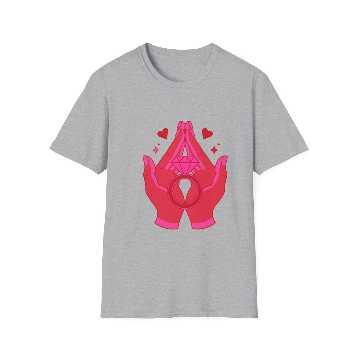 Manifested Hands Graphic T-Shirt — Pink Prayer Hands with Hearts - Trending Now - September 2026