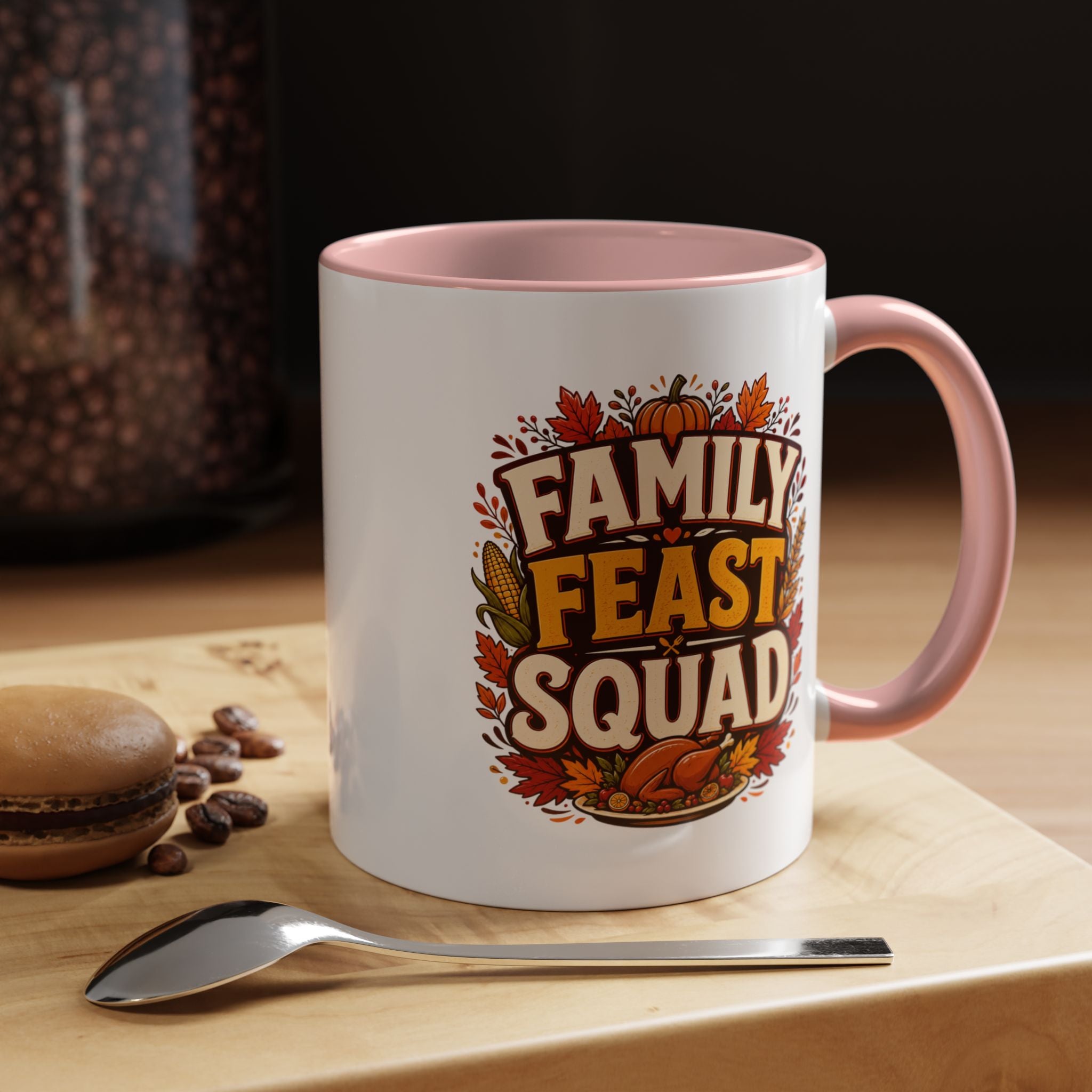 Thanksgiving Mug Family Feast Squad Coffee Mug — Thanksgiving Fall Holiday Accent Mug