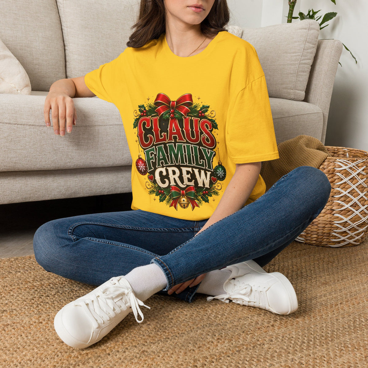 Claus Family Crew T-Shirt — Festive Christmas Holiday Tee