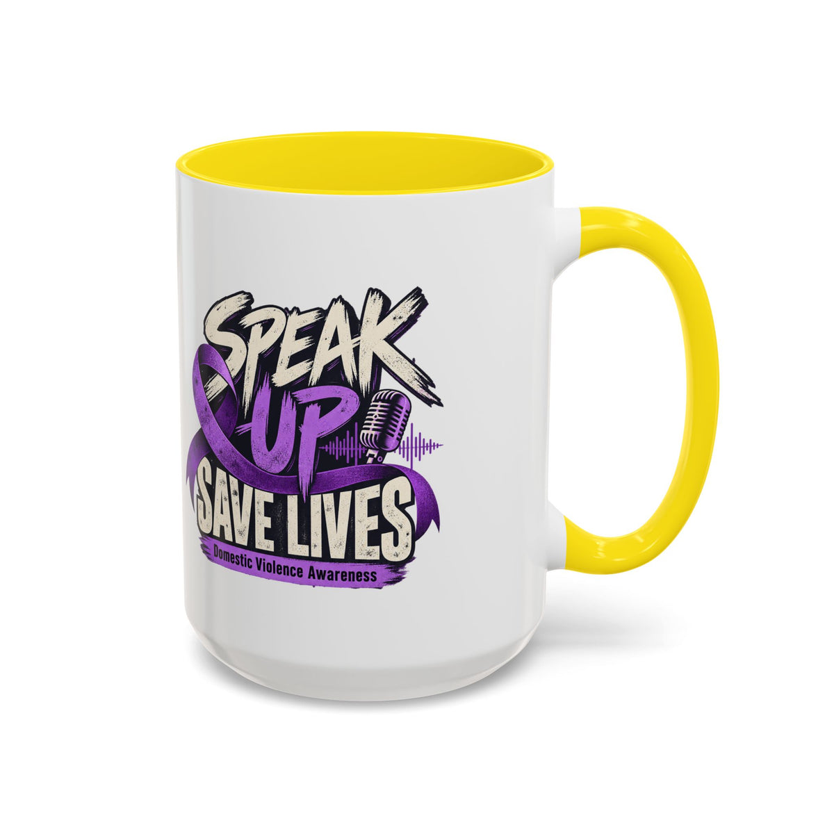Speak Up Save Lives Domestic Violence Awareness Coffee Mug
