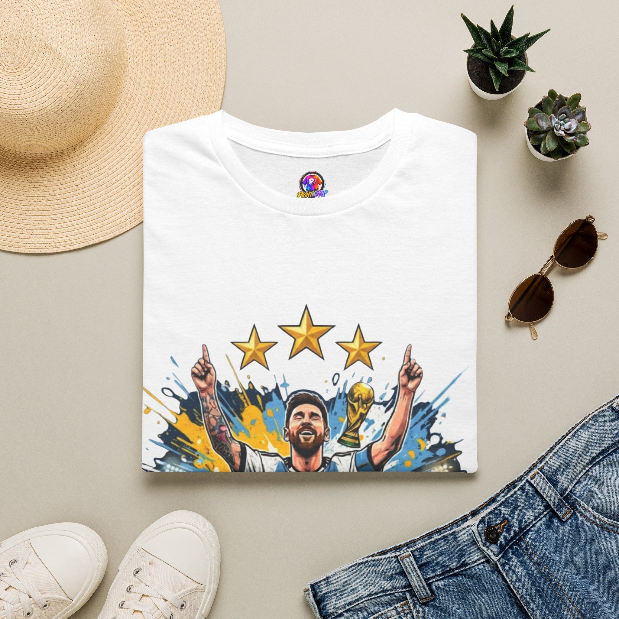Argentina Messi Soccer T‑Shirt — World Cup Champion Fan Tee