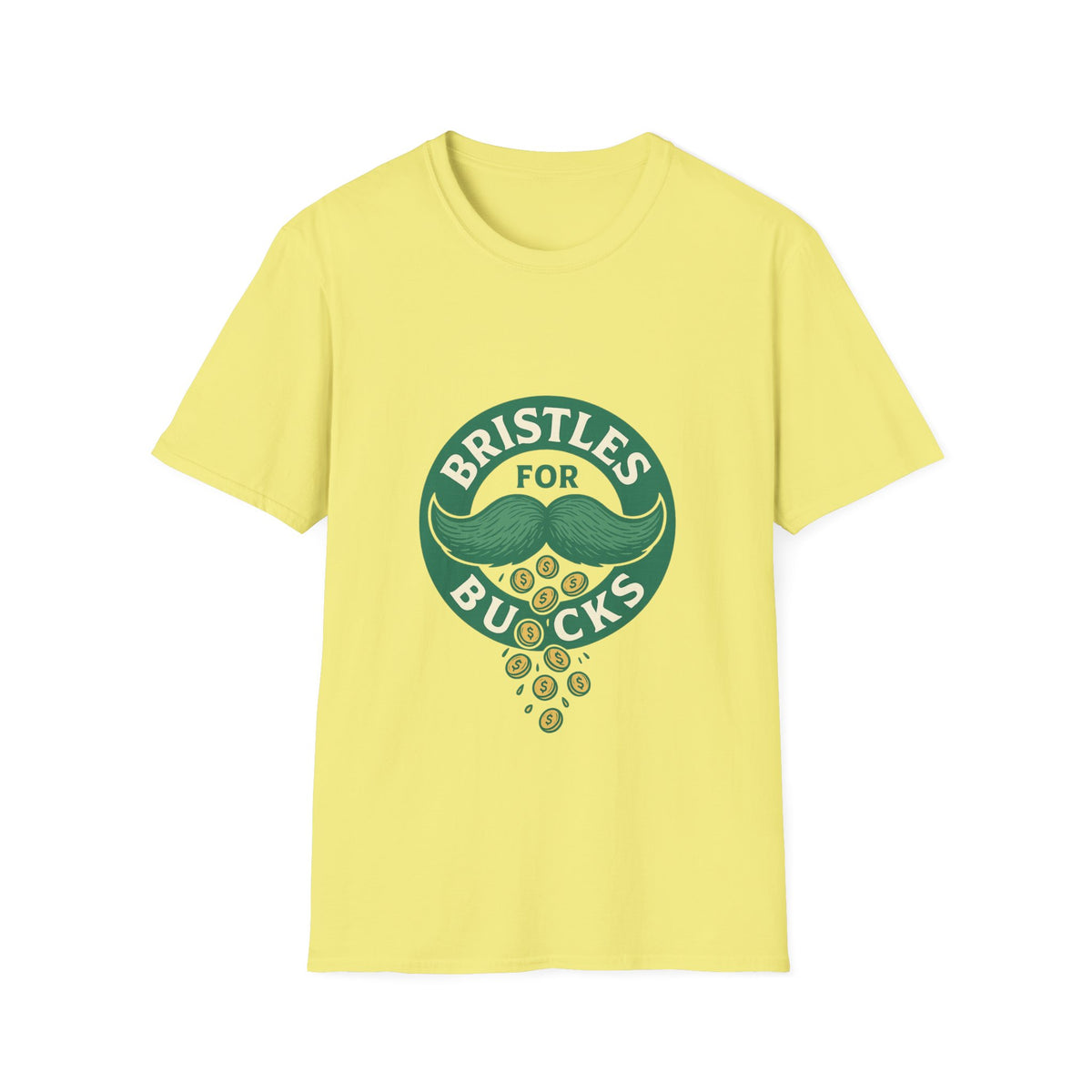 Bristles for Bucks T‑Shirt — Vintage Green Charity Donation Logo Tee - Trending Now - October 2026
