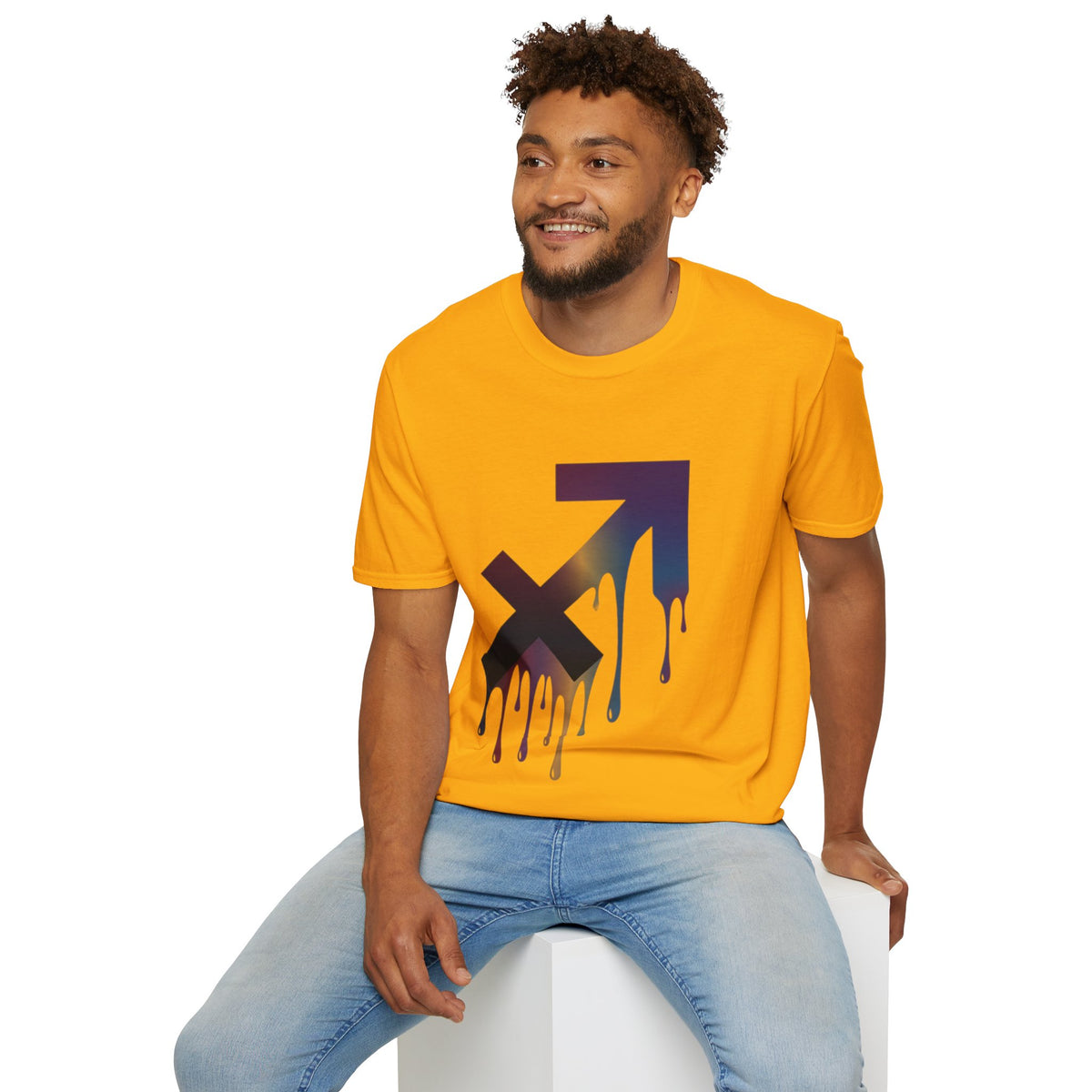 Sagittarius Drip T-Shirt — Gradient Astrological Arrow Tee