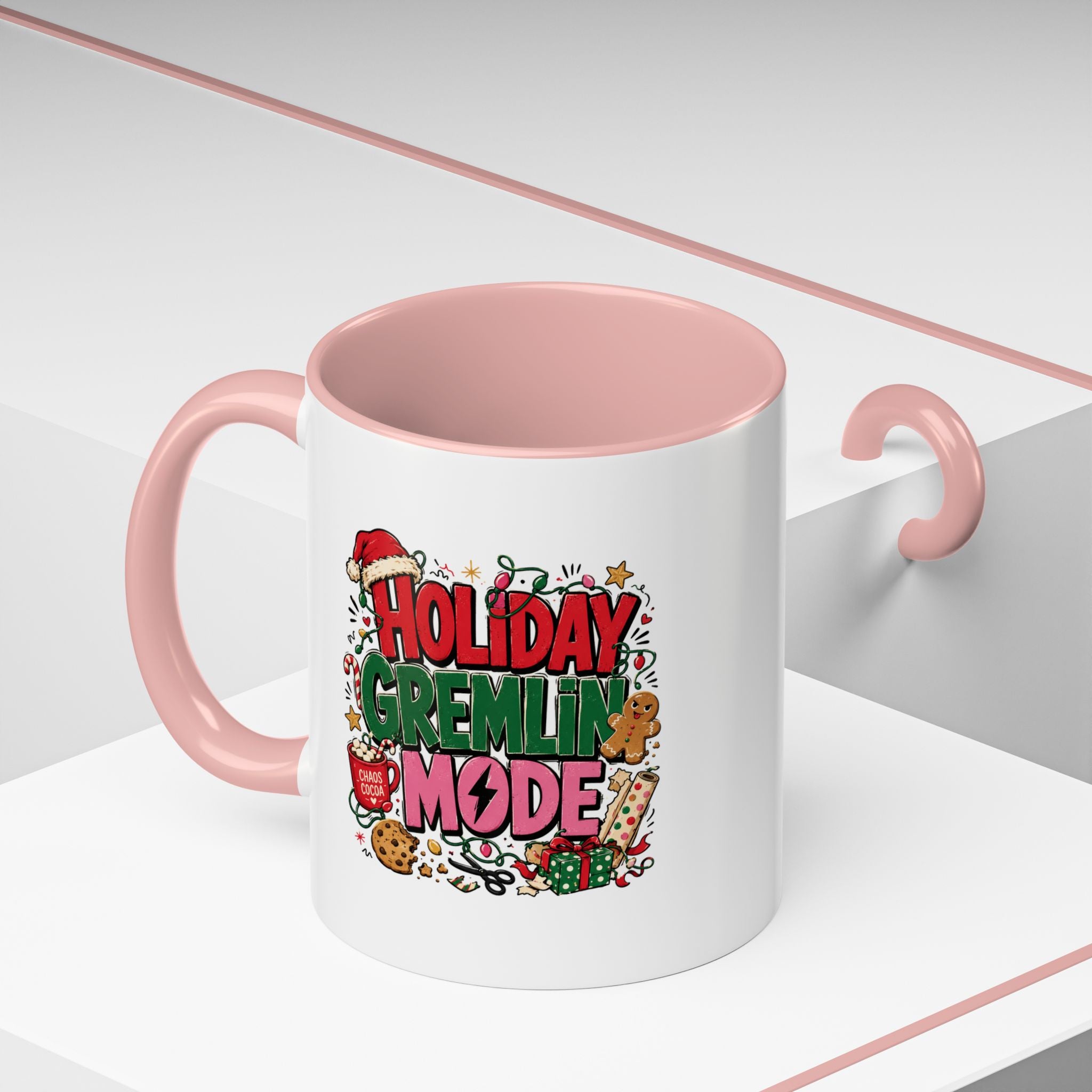 Modern Day Christmas Holiday Gremlin Mode Coffee Mug — Funny Christmas Accent Mug