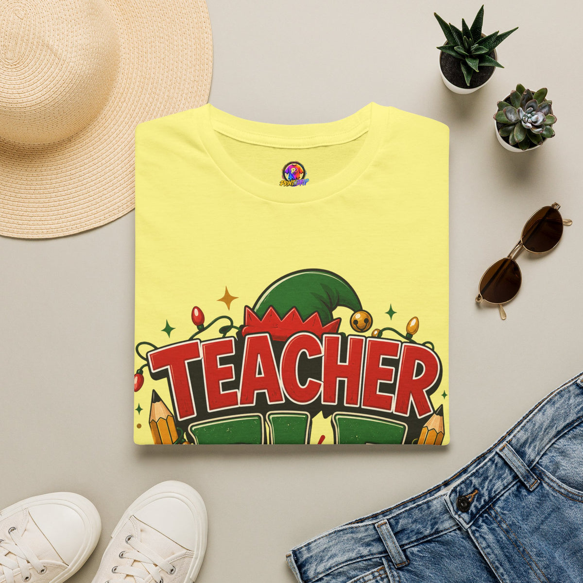 Teacher Elf Mode T-Shirt — Funny Christmas Teacher Holiday Tee