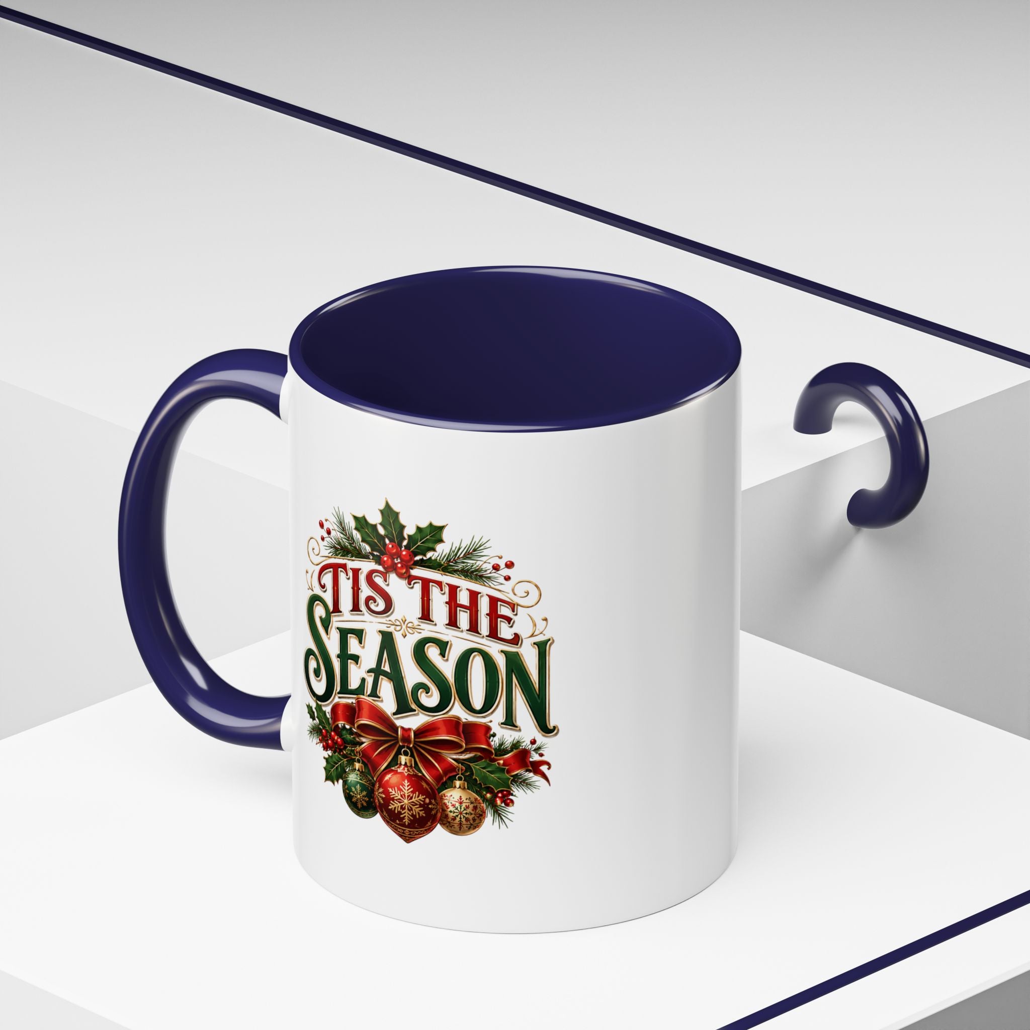 Tis The Season Accent Coffee Mug - Holiday Christmas Coffee Cup