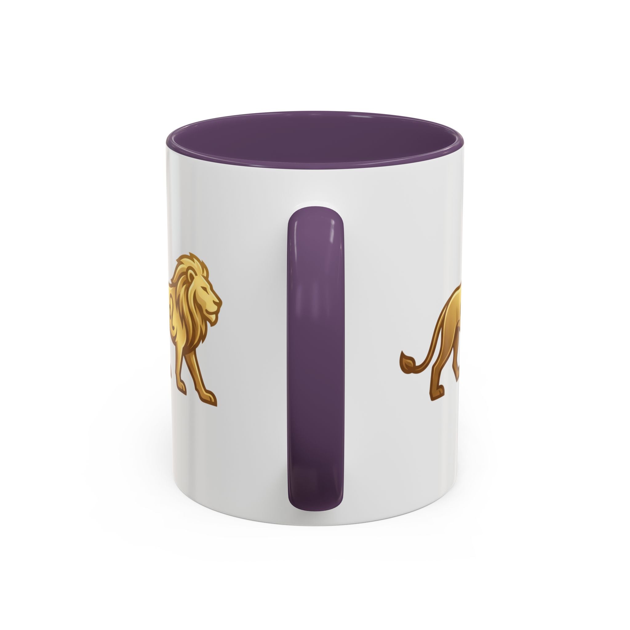 Leo Zodiac Coffee Mug — Gold Lion Accent Mug for Astrology Lovers