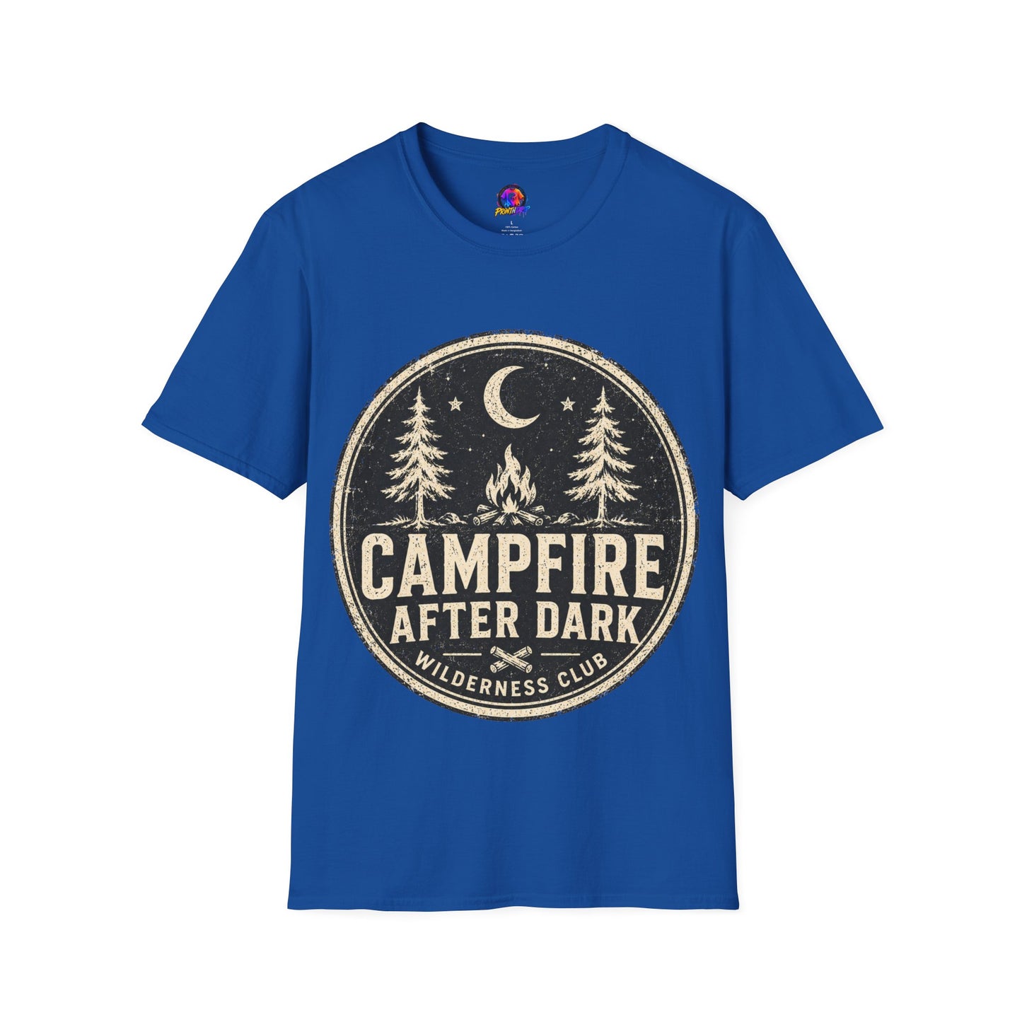 Campfire After Dark Tee — Vintage Wilderness Camping T-Shirt