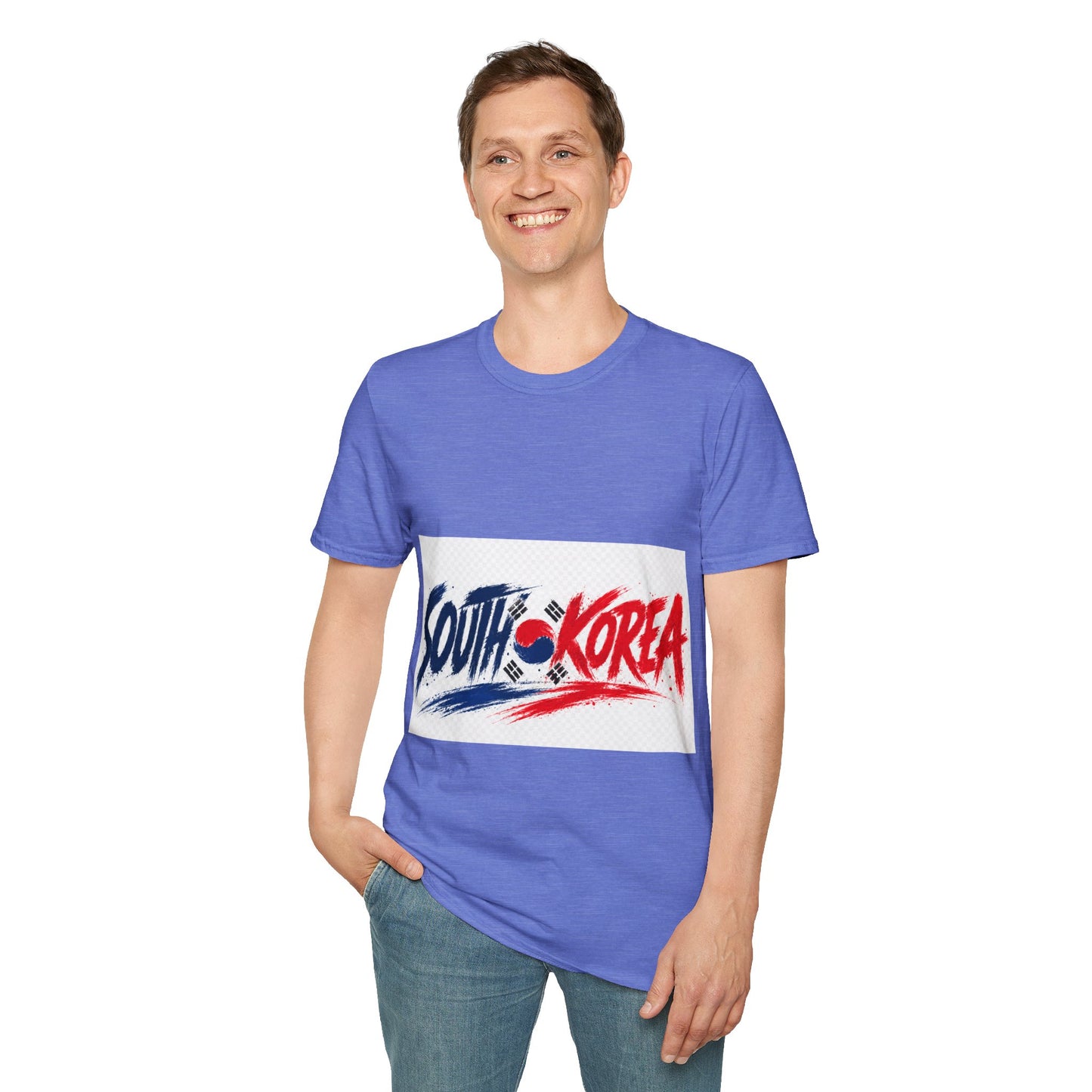 South Korea Flag Brushstroke T-Shirt — Patriotic Korean Travel Tee