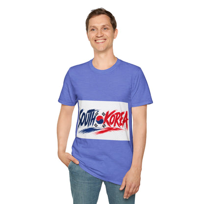 South Korea Flag Brushstroke T-Shirt — Patriotic Korean Travel Tee