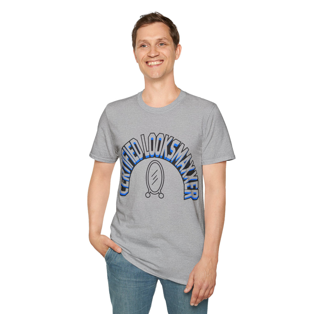 T-Shirt — "Certified Looksmaker" Graphic Tee with Hand Mirror Design - Trending Now - August 2026