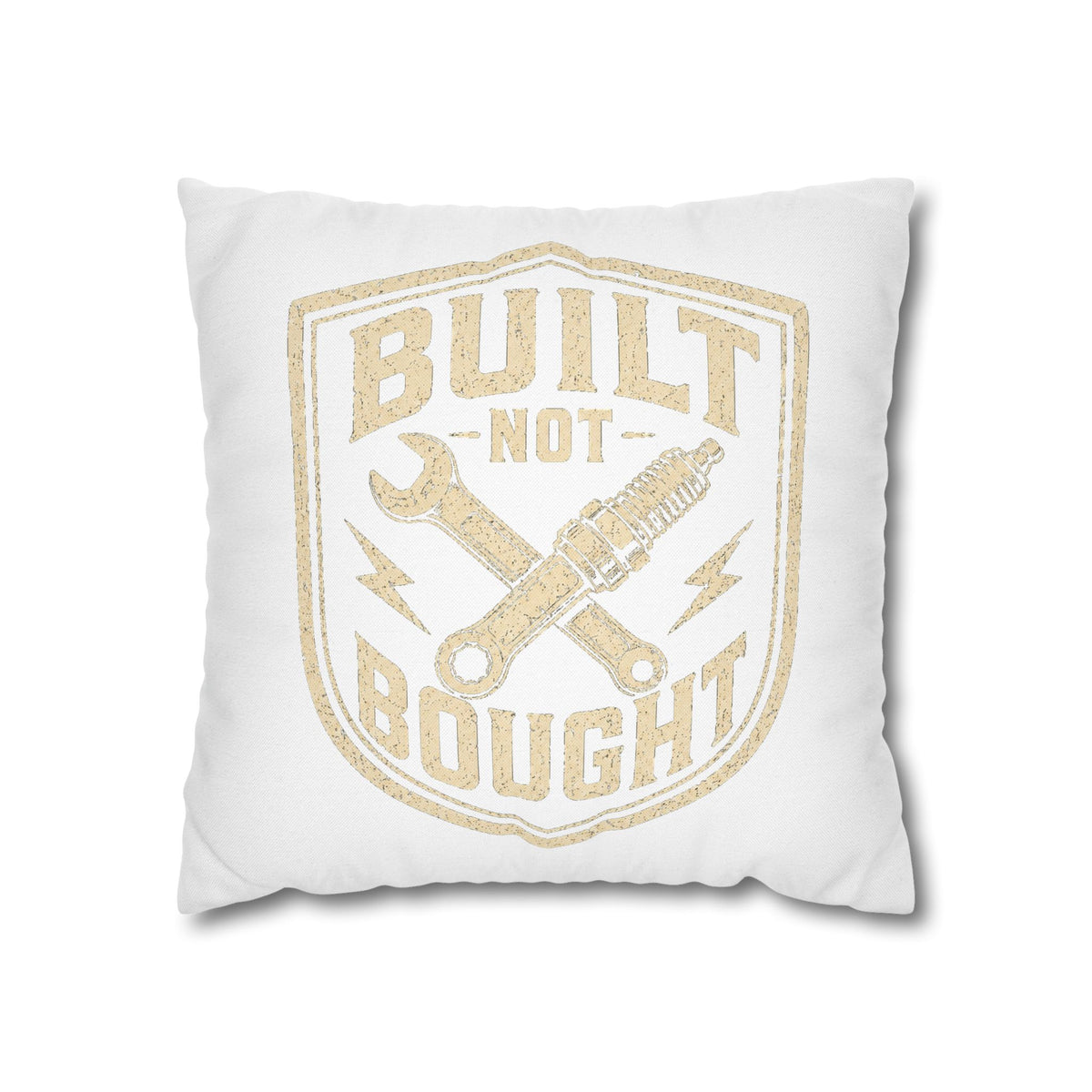 Built Not Bought Decorative Pillowcase Milo Bailey Dog Dad Mom- Mechanics & DIY Accent Cushion