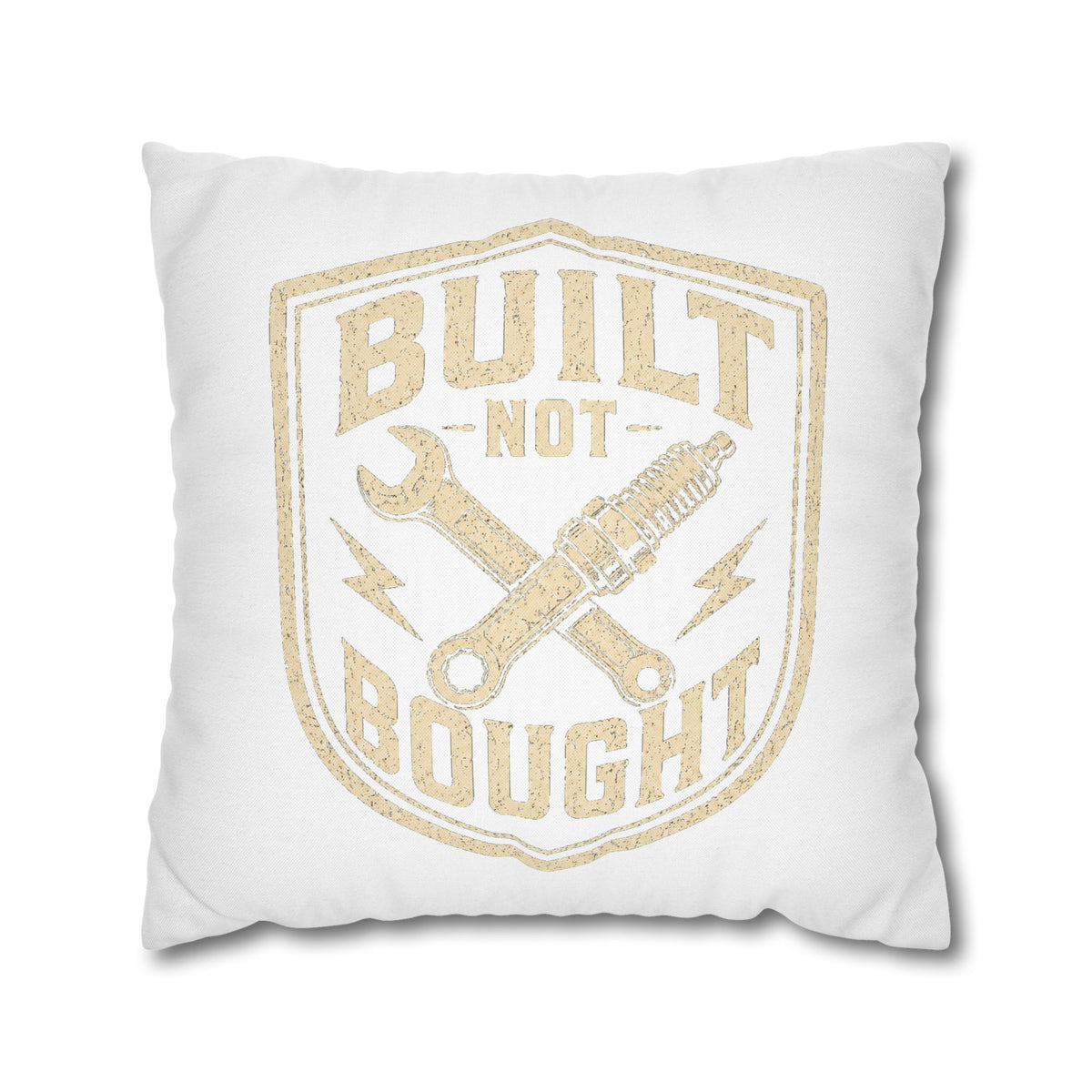 Built Not Bought Decorative Pillowcase Milo Bailey Dog Dad Mom- Mechanics & DIY Accent Cushion