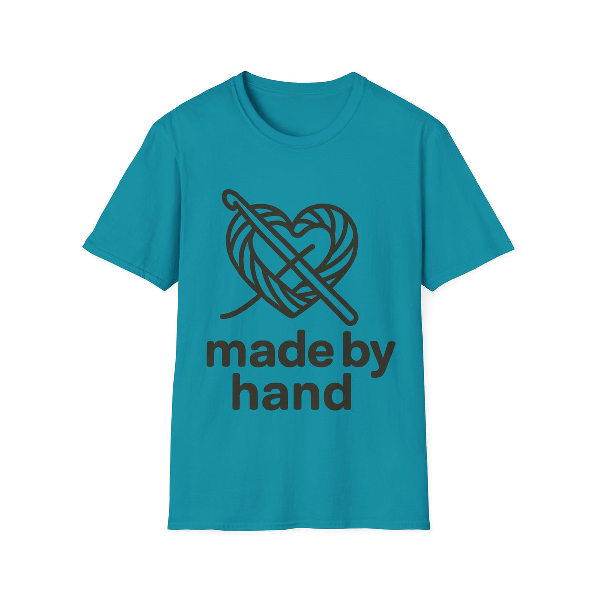 "Made By Hand" Minimalist Maker Tee | Crochet Knitting Crafter T-Shirt - Trending Now - September 2026