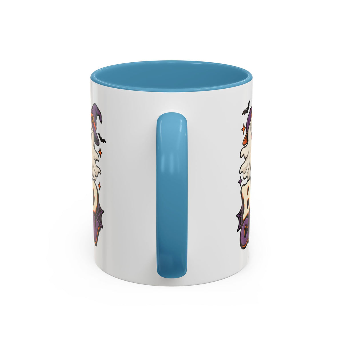 Boo Crew Halloween Accent Coffee Mug — Cute Ghosts & Jack-O'-Lantern Design (11/15 oz)