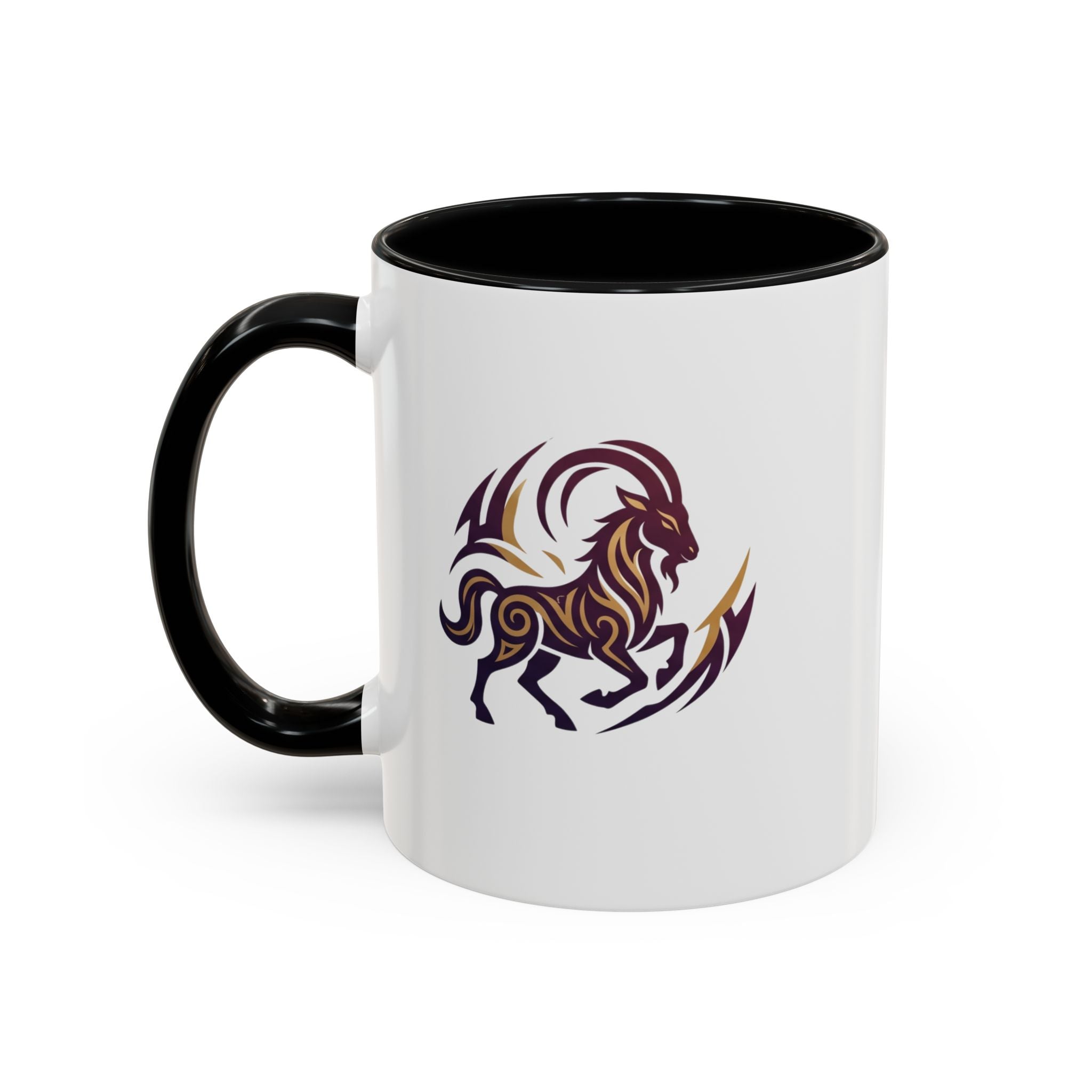 Capricorn Tribal Goat Accent Coffee Mug — Zodiac Horoscope Gift