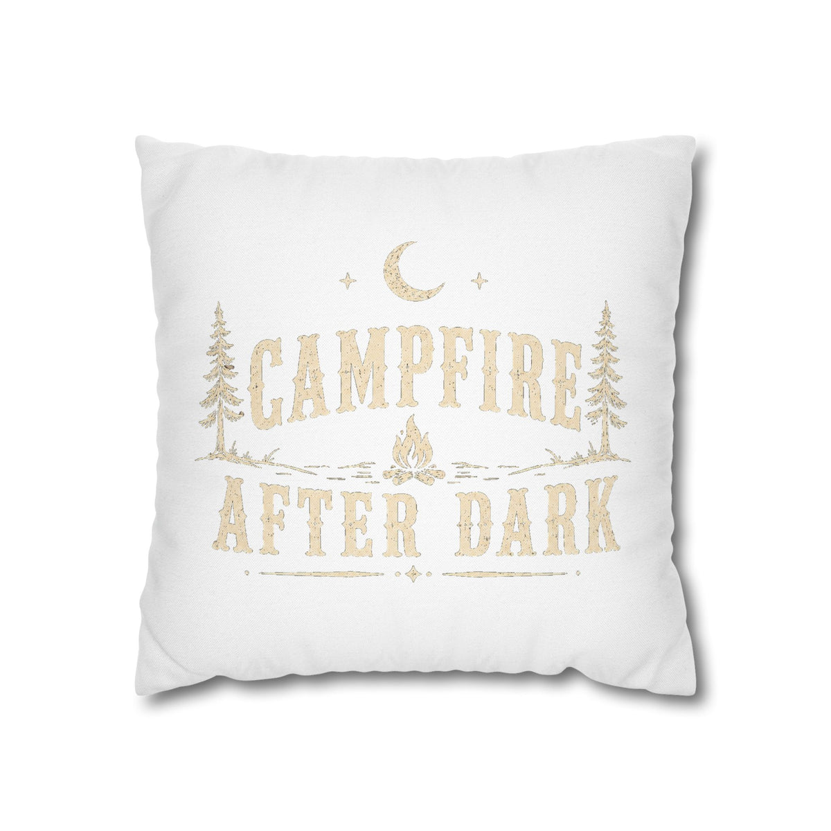 Campfire After Dark Throw Pillowcase Milo Bailey Dog Dad Mom – Rustic Outdoor Camping Accent