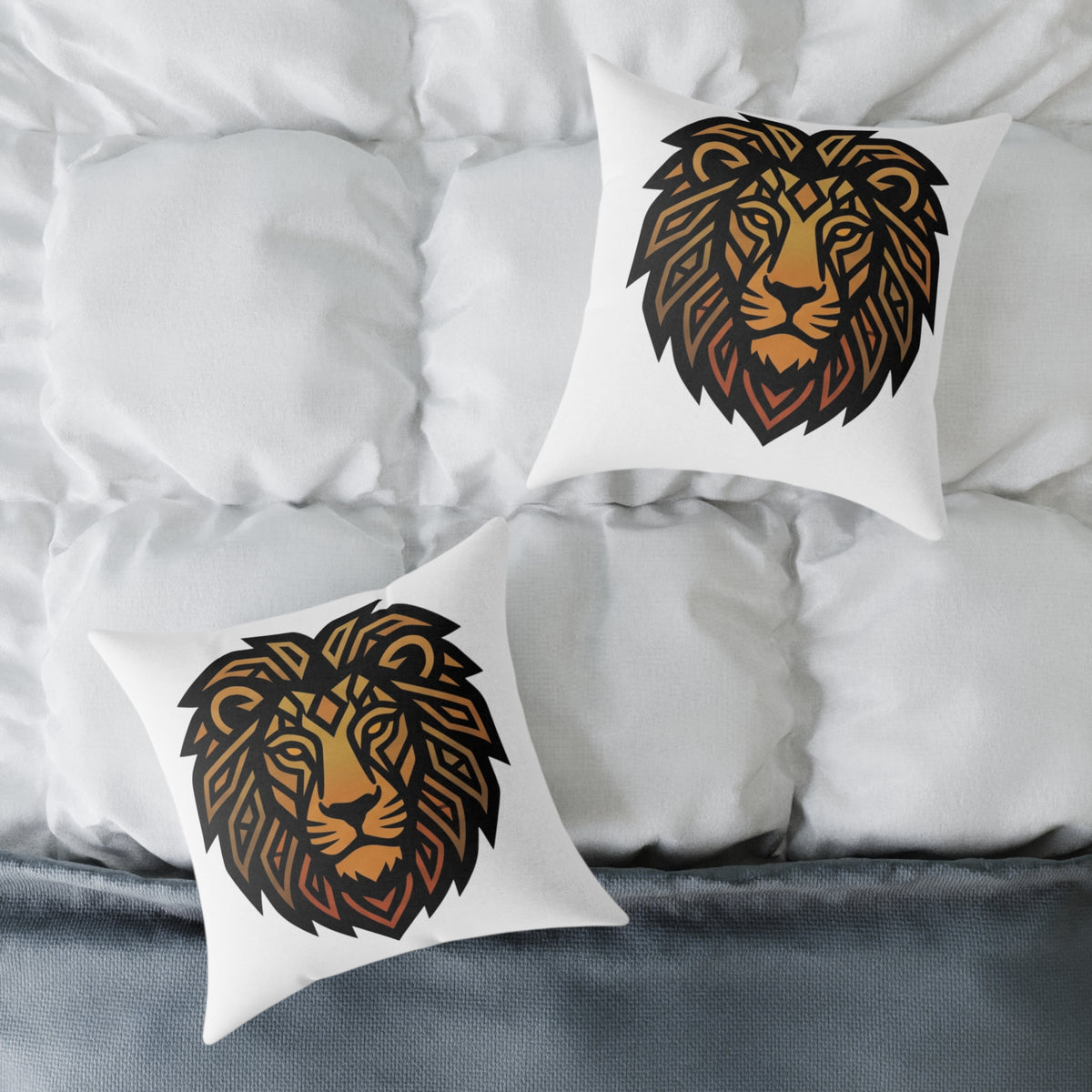 Leo Zodiac Lion Square Poly Canvas Pillow