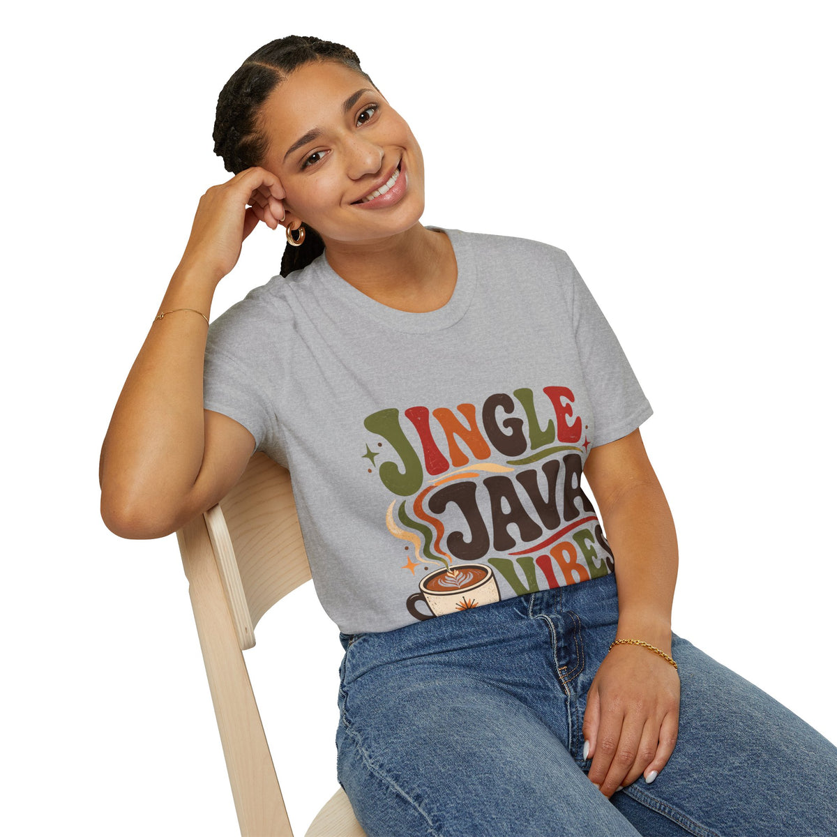 Retro "Jingle Java Vibes" T-Shirt