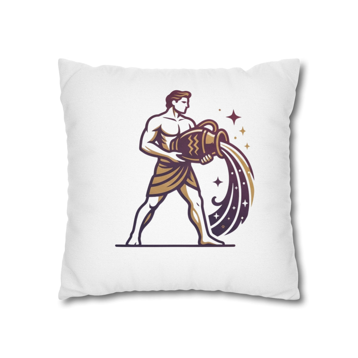 Zodiac Aquarius Pillowcase – Astrological Water-Bearer Decorative Throw Pillow