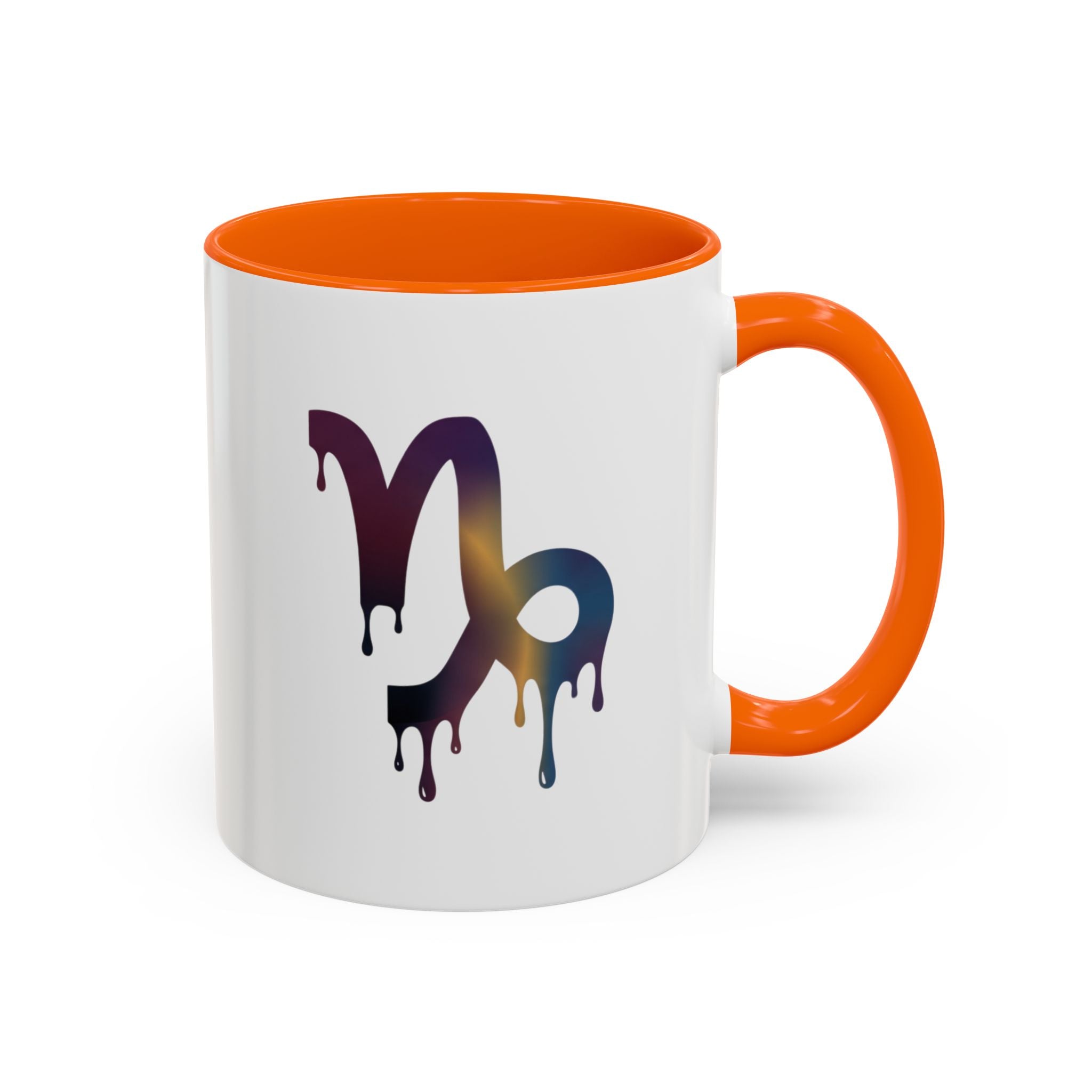 Capricorn Drip Accent Coffee Mug — Zodiac Symbol Gradient