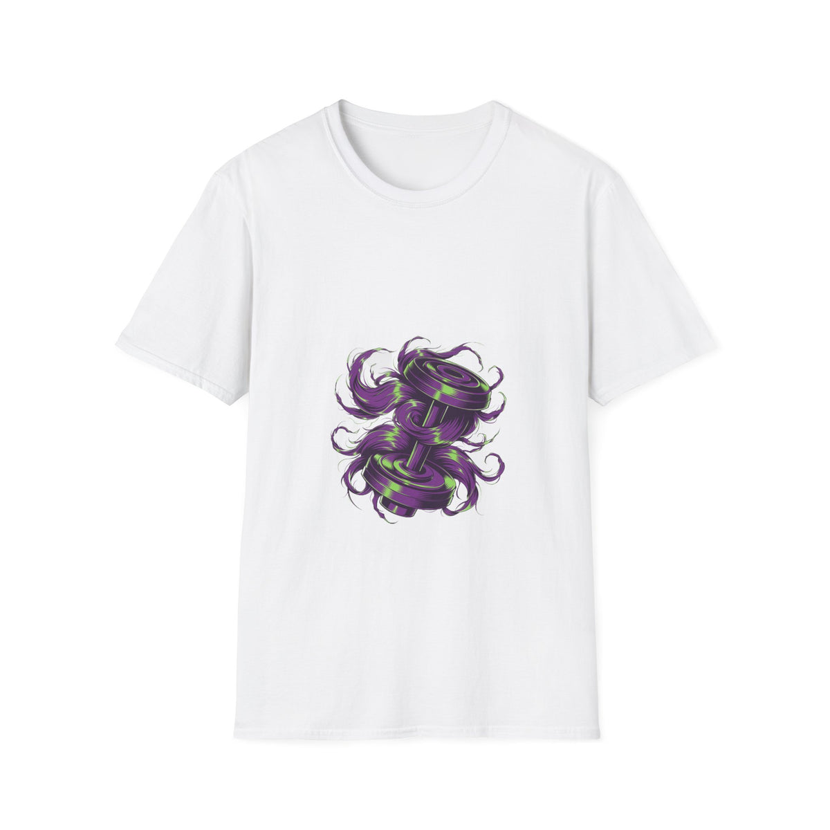 Gothic Dumbbell Tentacles Fitness Monster White Graphic Tee - Trending Now - September 2026