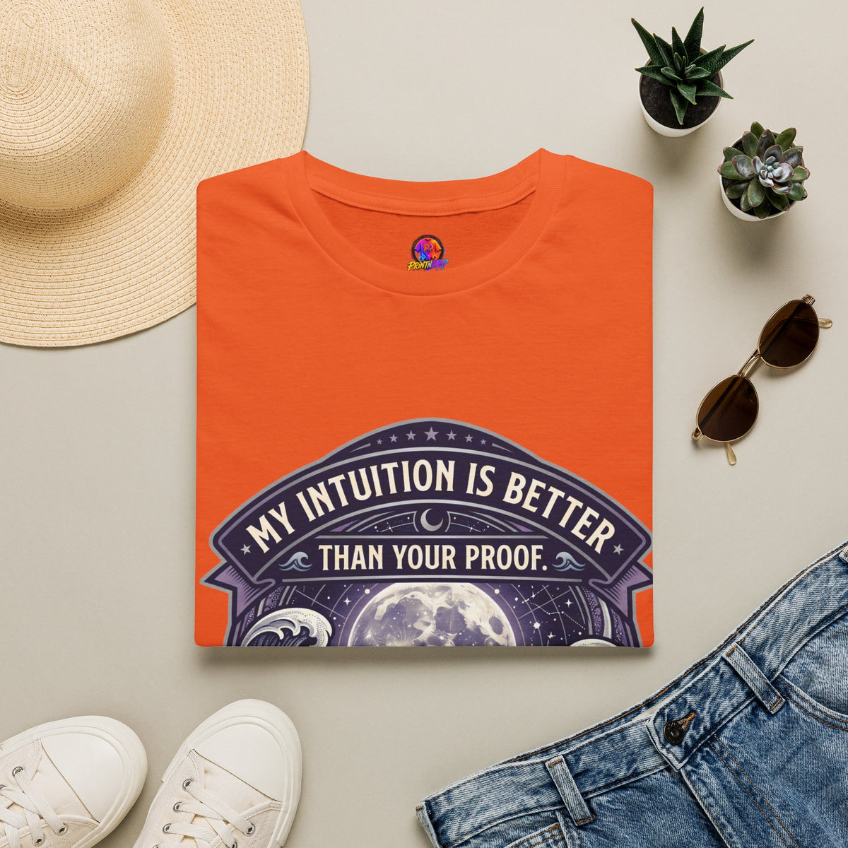 Cancer Zodiac T-Shirt — "My Intuition Is Better Than Your Proof" Astrology Tee