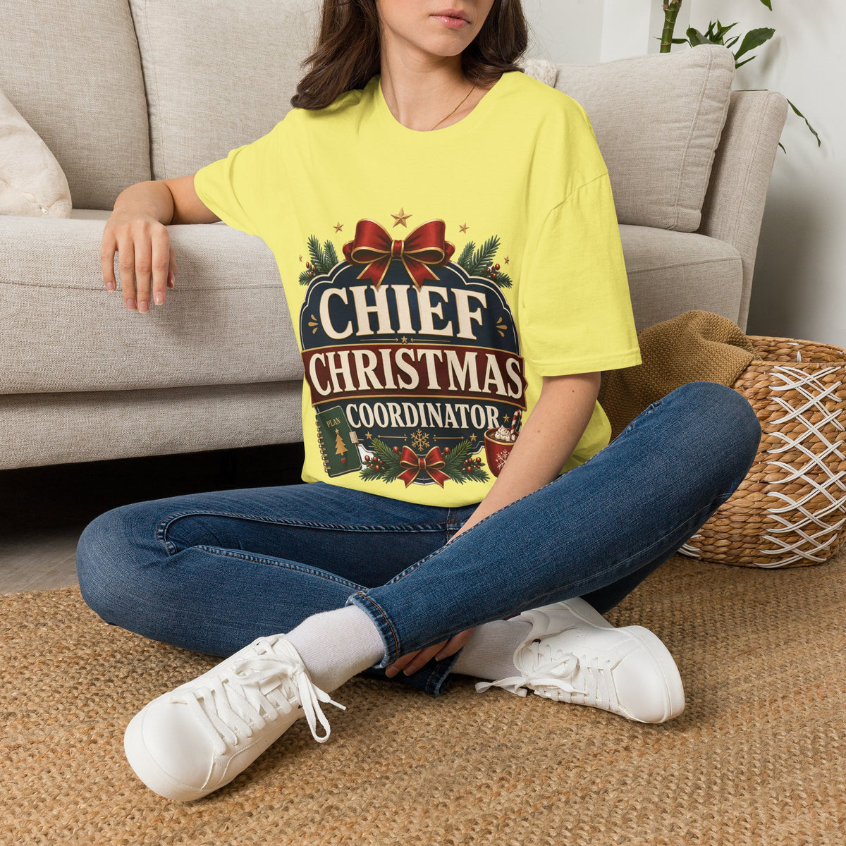 Christmas T-Shirt — "Chief Christmas Coordinator" Holiday Graphic Tee