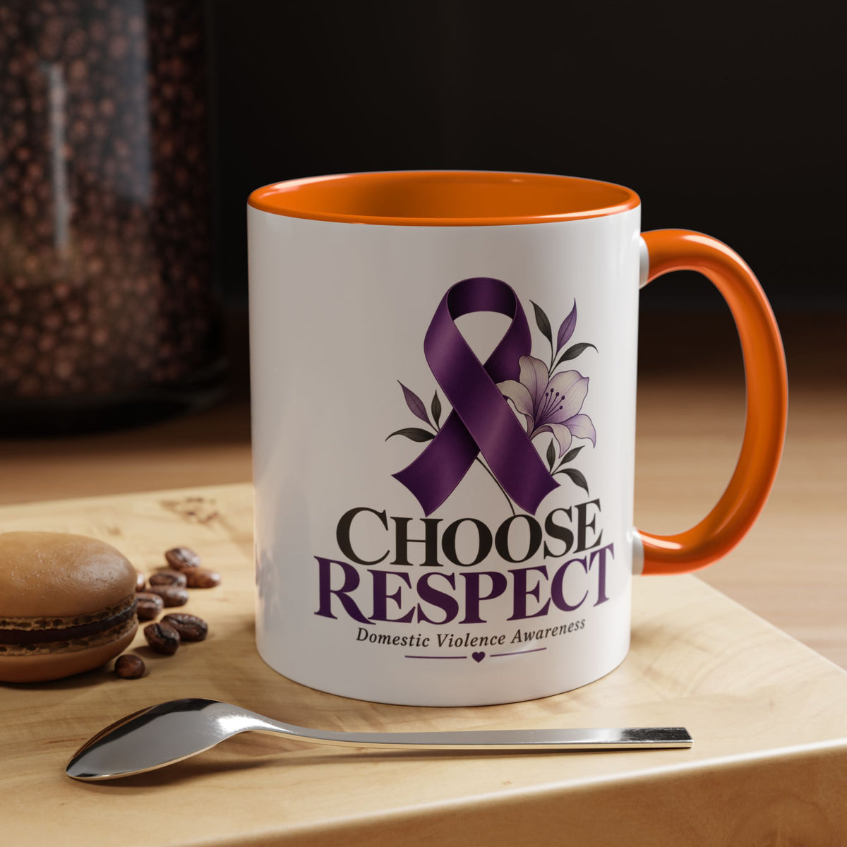 Choose Respect - Domestic Violence Awareness Coffee Mug (Accent, 11/15oz)