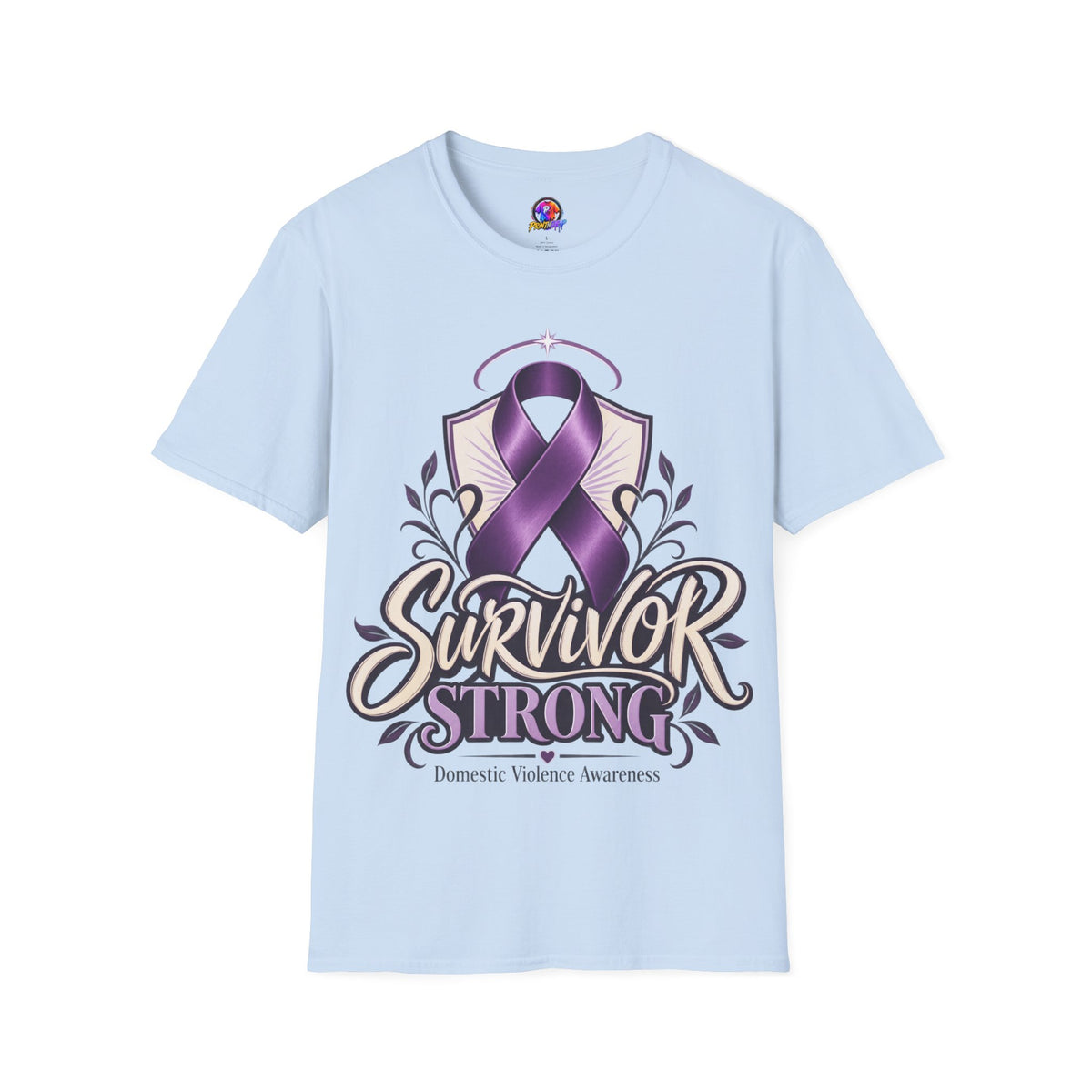 Survivor Strong T-Shirt — Domestic Violence Awareness Purple Ribbon Tee