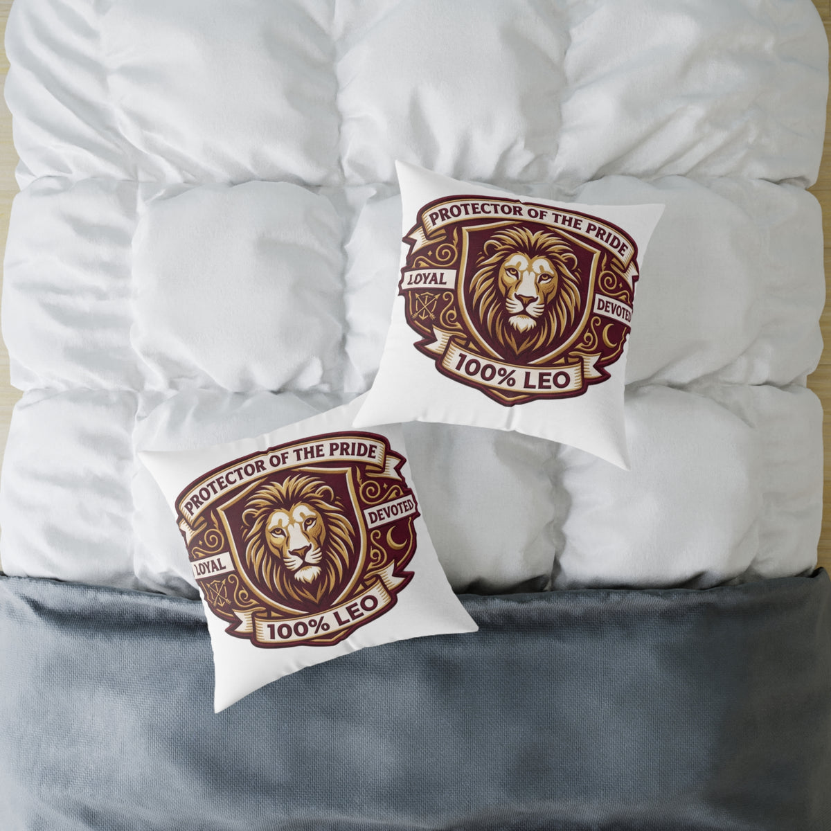 Leo Zodiac Protector Of The Pride Square Poly Canvas Pillow