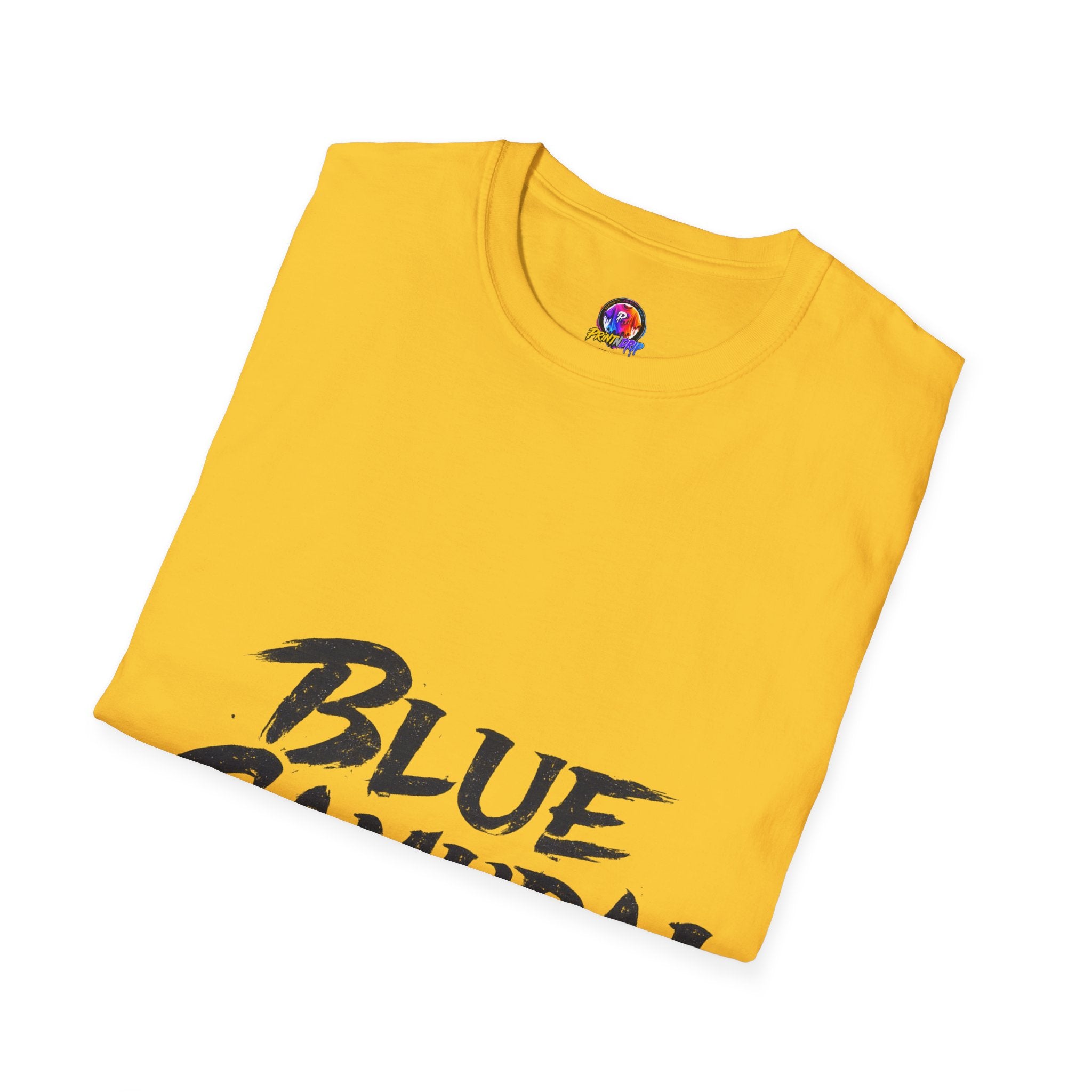 Japan Blue Samurai T-Shirt — Bold Brushstroke Graphic Tee