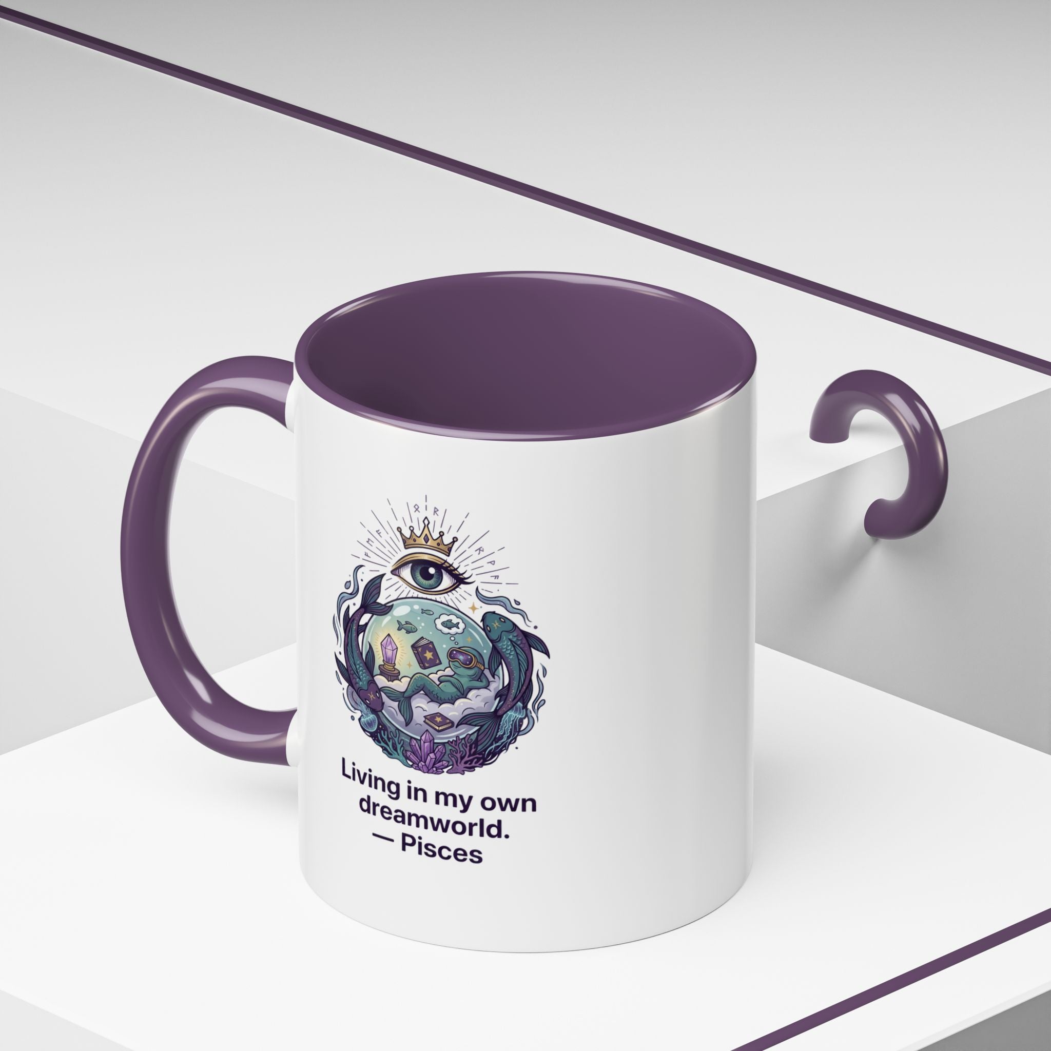 Pisces Coffee Mug — Living in My Own Dreamworld Accent Mug