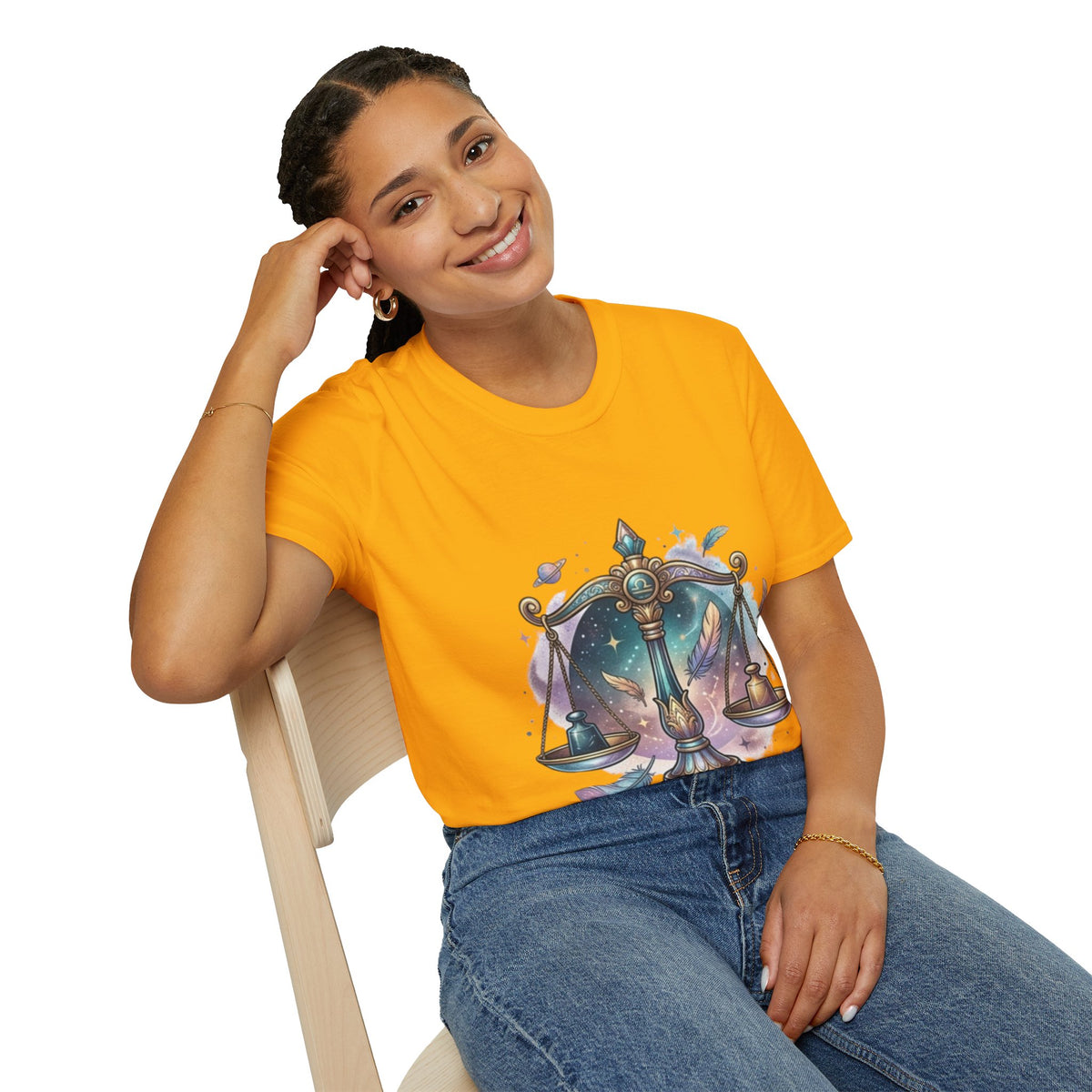 Libra Scales Zodiac T-Shirt — Celestial Astrology Graphic Tee
