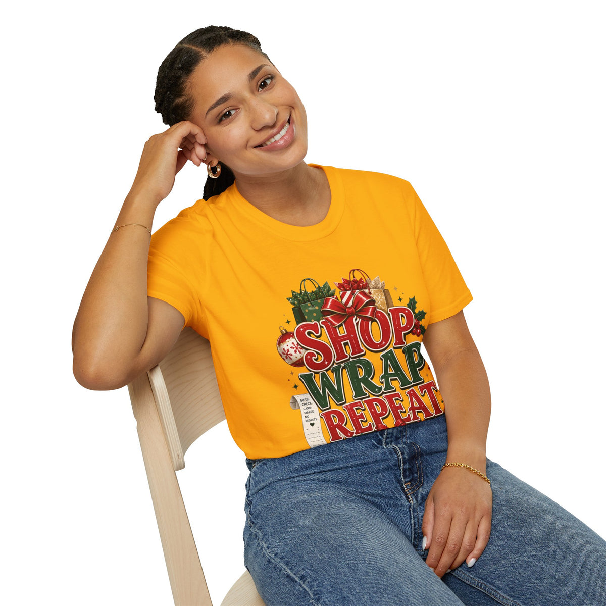 Christmas 'Shop Wrap Repeat' T-Shirt