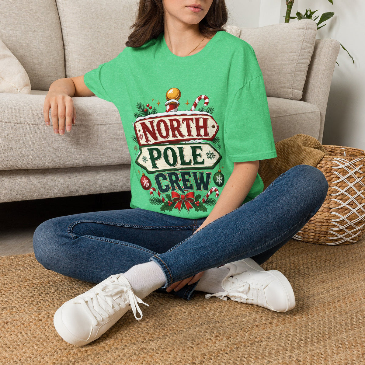 T-Shirt — North Pole Crew Christmas Holiday Graphic Tee