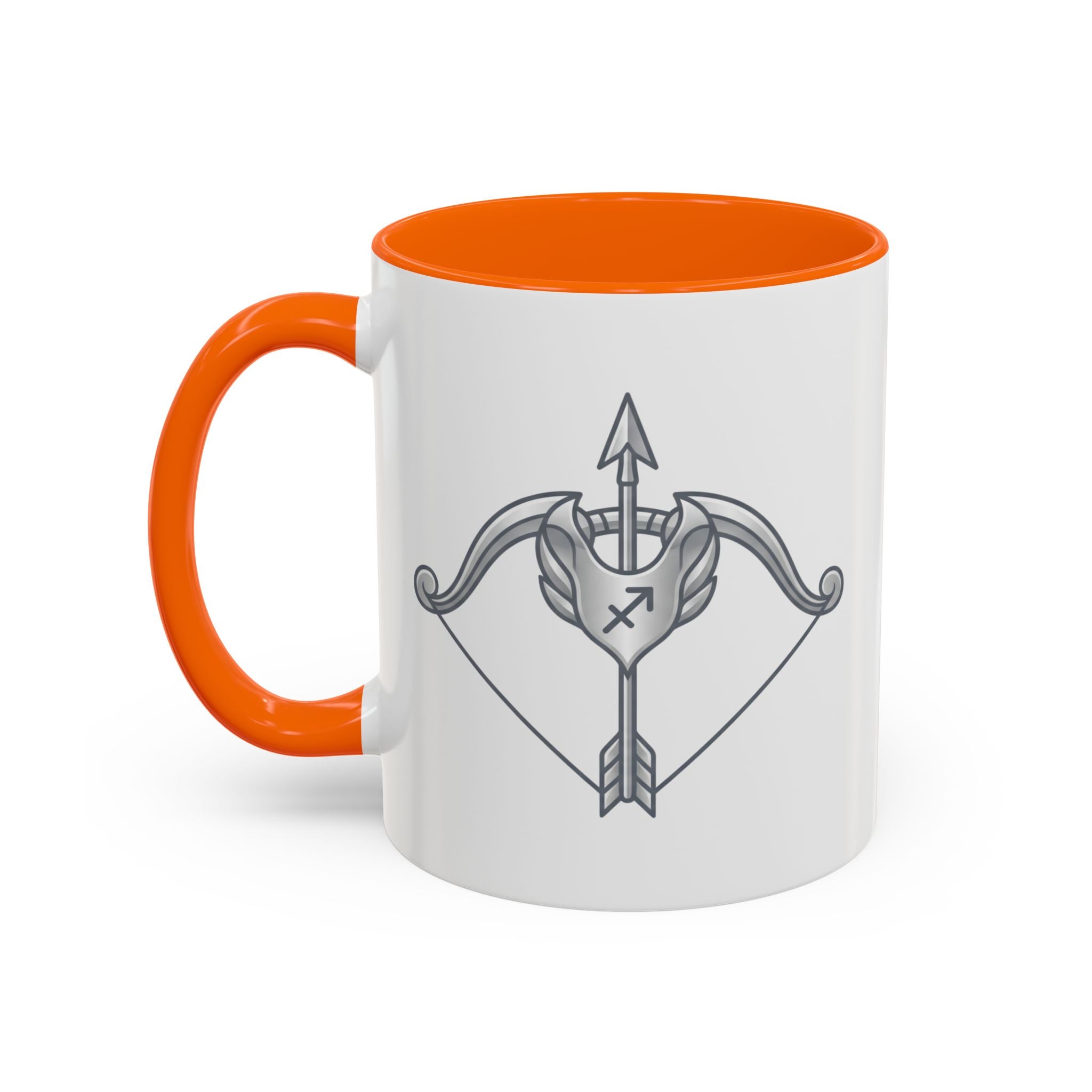 Sagittarius Bow & Arrow Accent Coffee Mug – Zodiac Sagittarius Astrology Gift