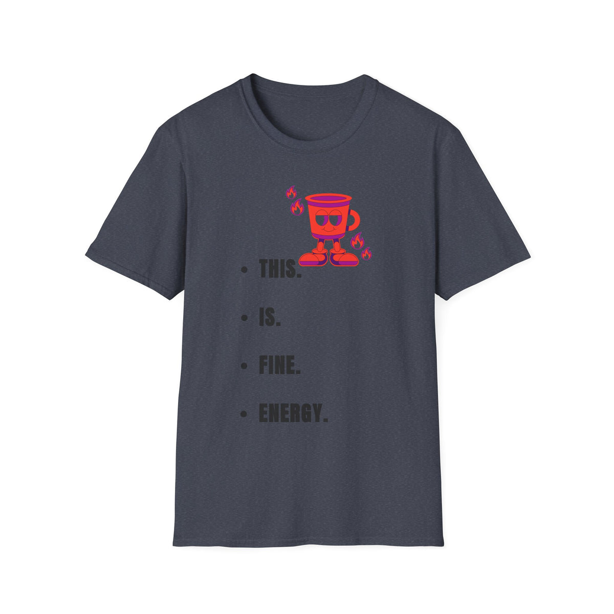 This Is Fine Coffee Mug T-Shirt — Cute Cartoon Coffee Tee - Trending Now - September 2026