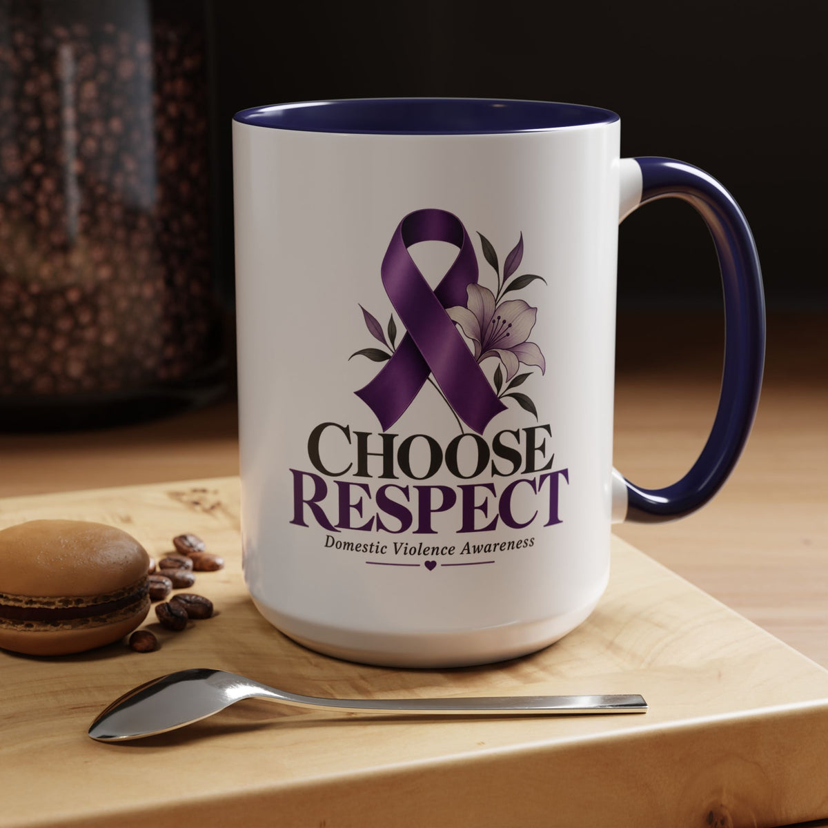 Choose Respect - Domestic Violence Awareness Coffee Mug (Accent, 11/15oz)